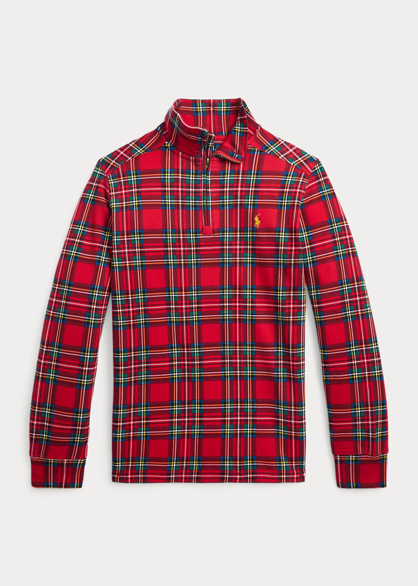 Plaid Cotton Interlock Pullover