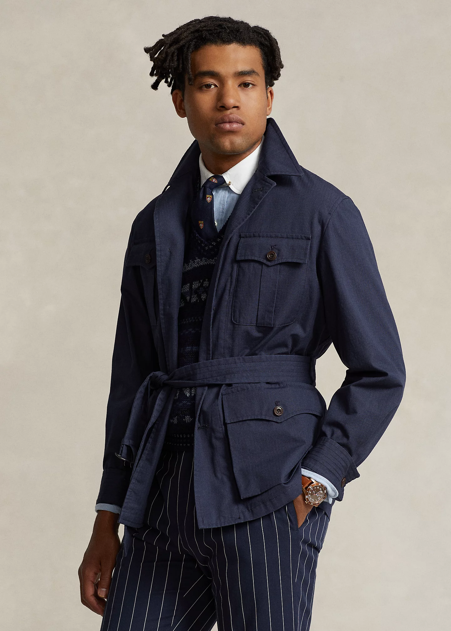 Belted Ripstop Utility Jacket