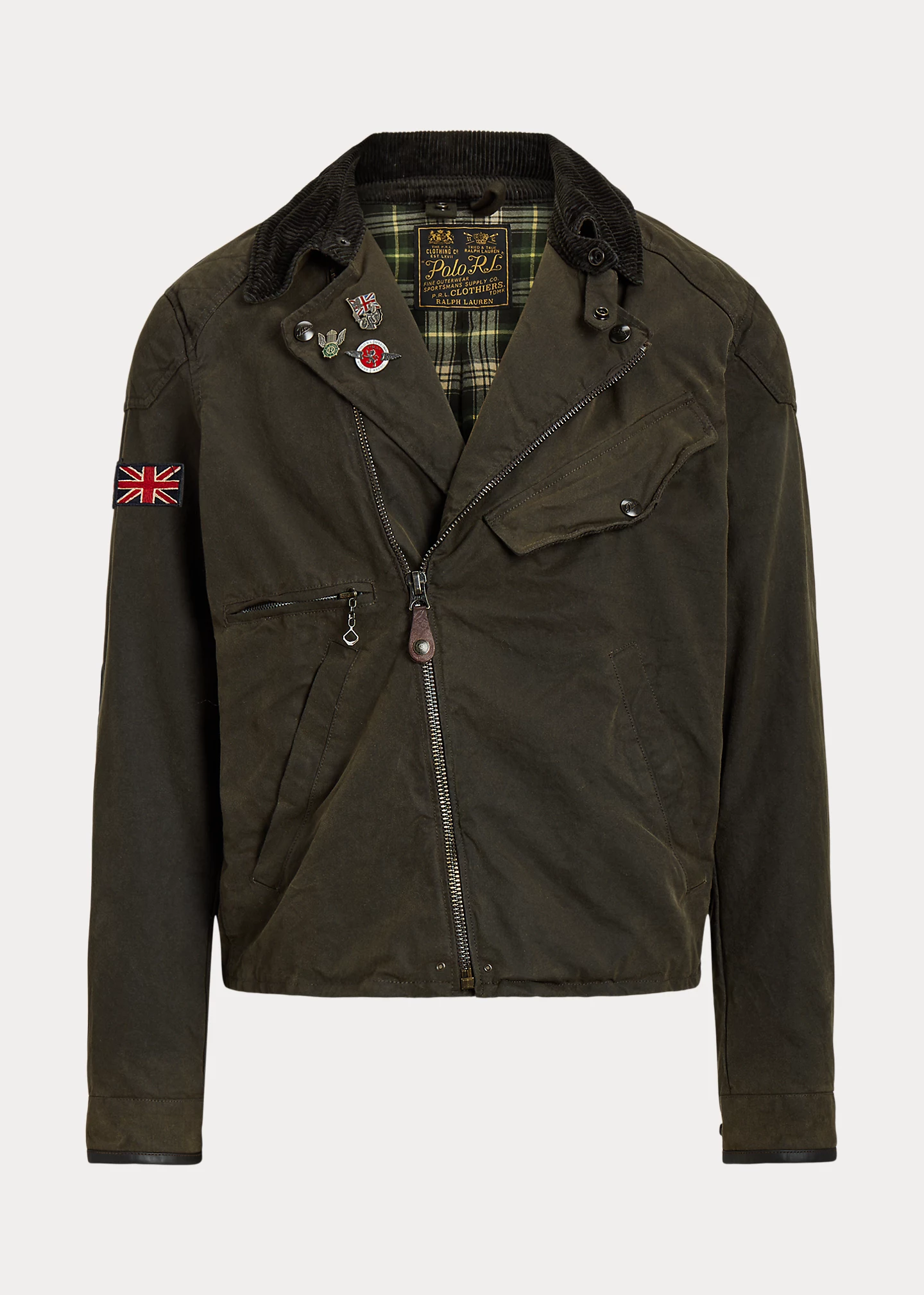 Oilcloth Asymmetrical Motorcycle Jacket