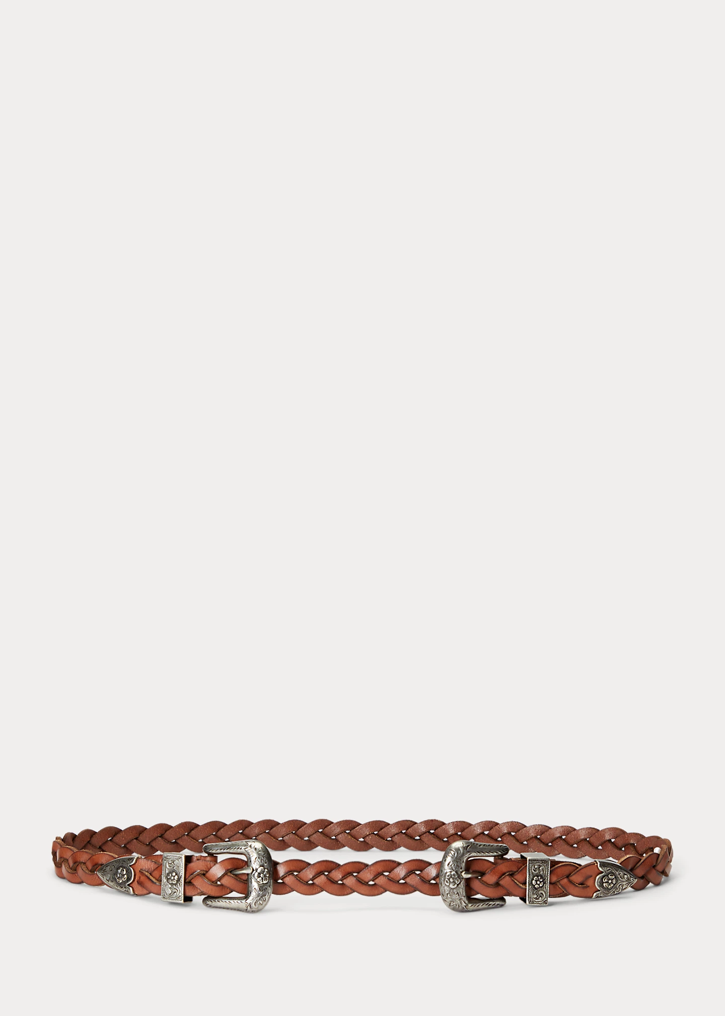 Western Braided Double-Buckle Belt