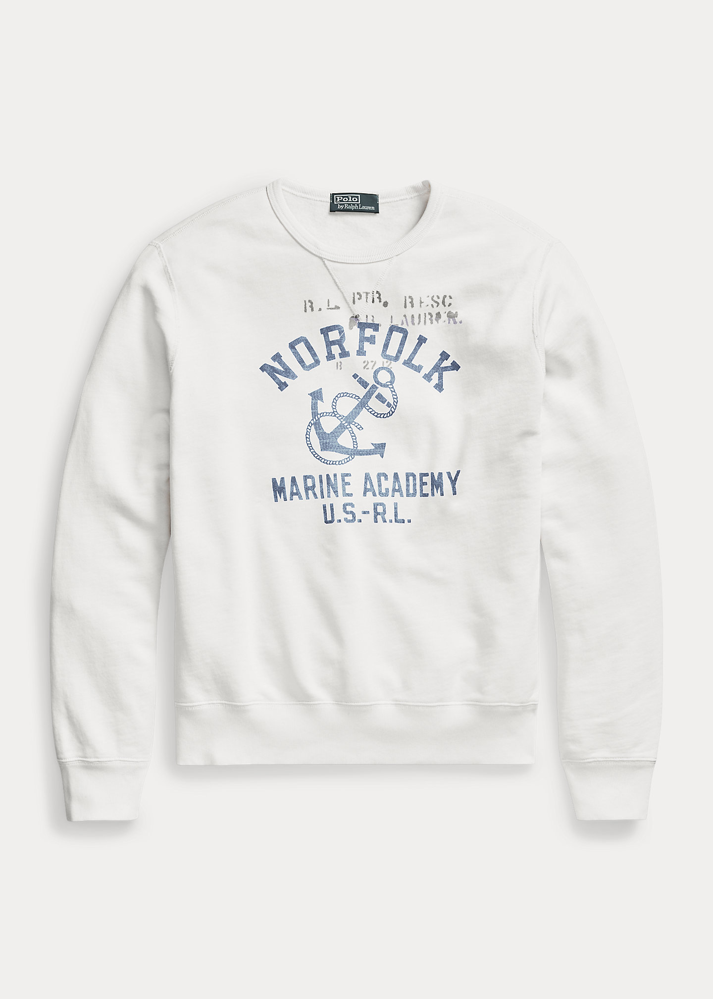 Anchor-Print Fleece Sweatshirt