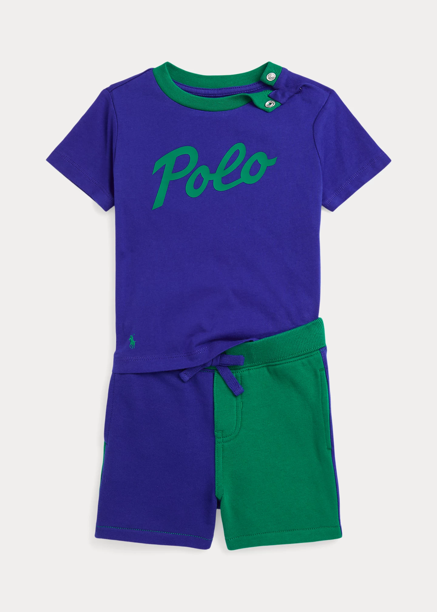 Logo Jersey Tee & Fleece Short Set