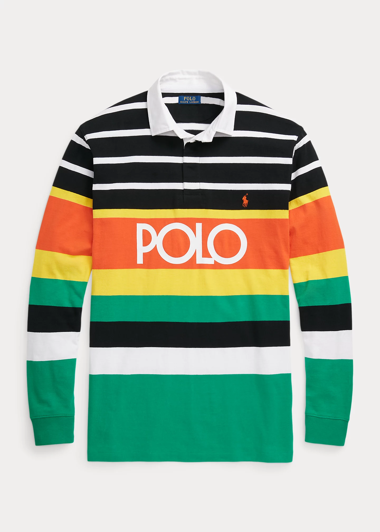 Logo Striped Jersey Rugby Shirt
