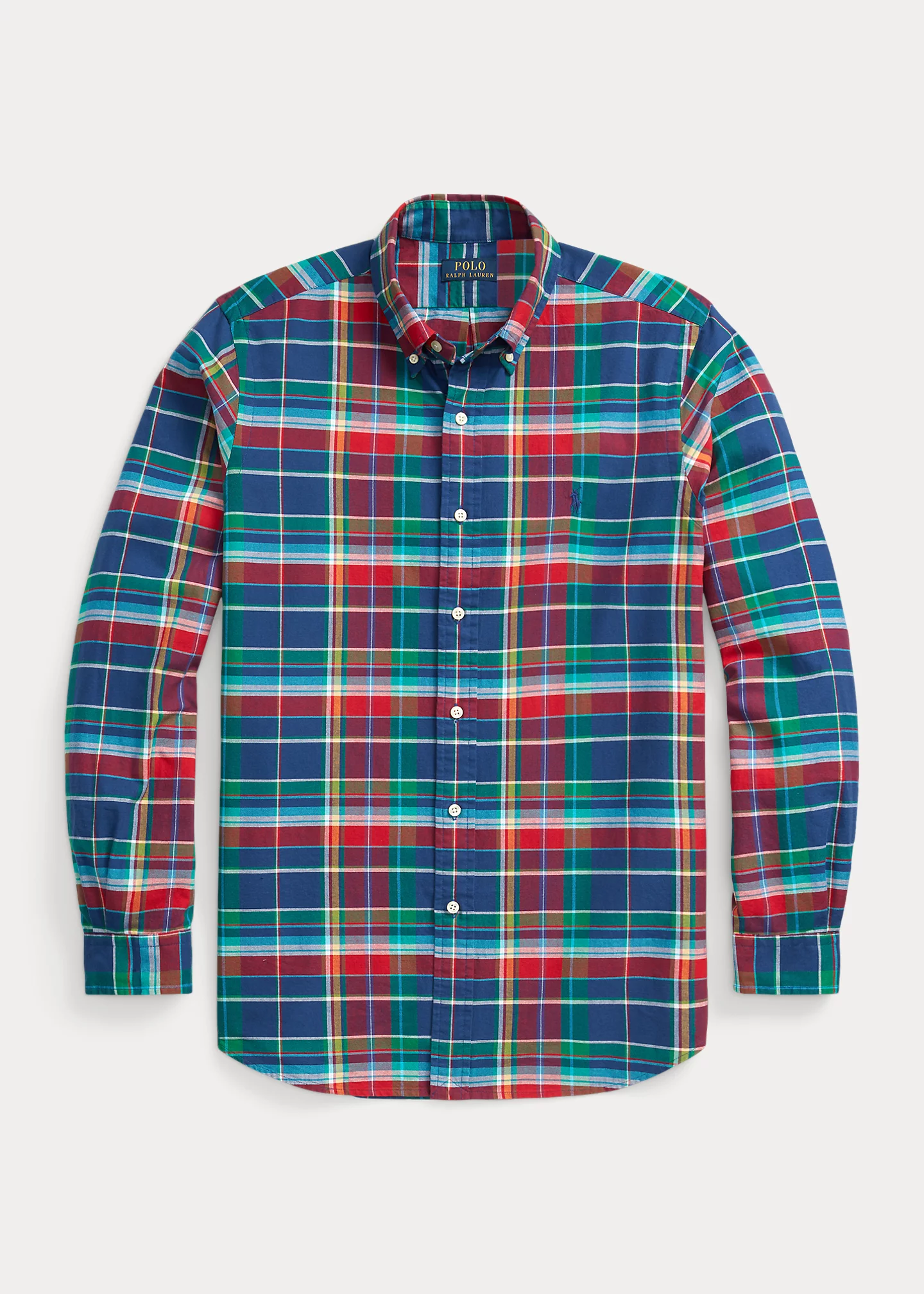 Classic Fit Plaid Oxford Shirt