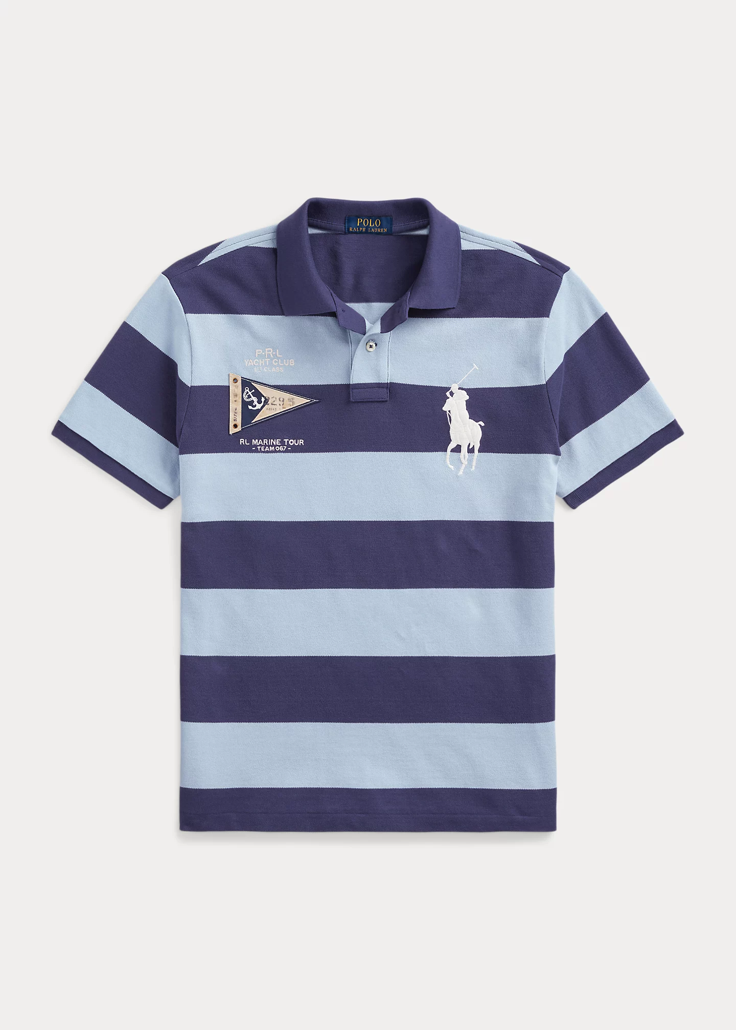 Custom Slim Fit Big Pony Mesh Polo Shirt