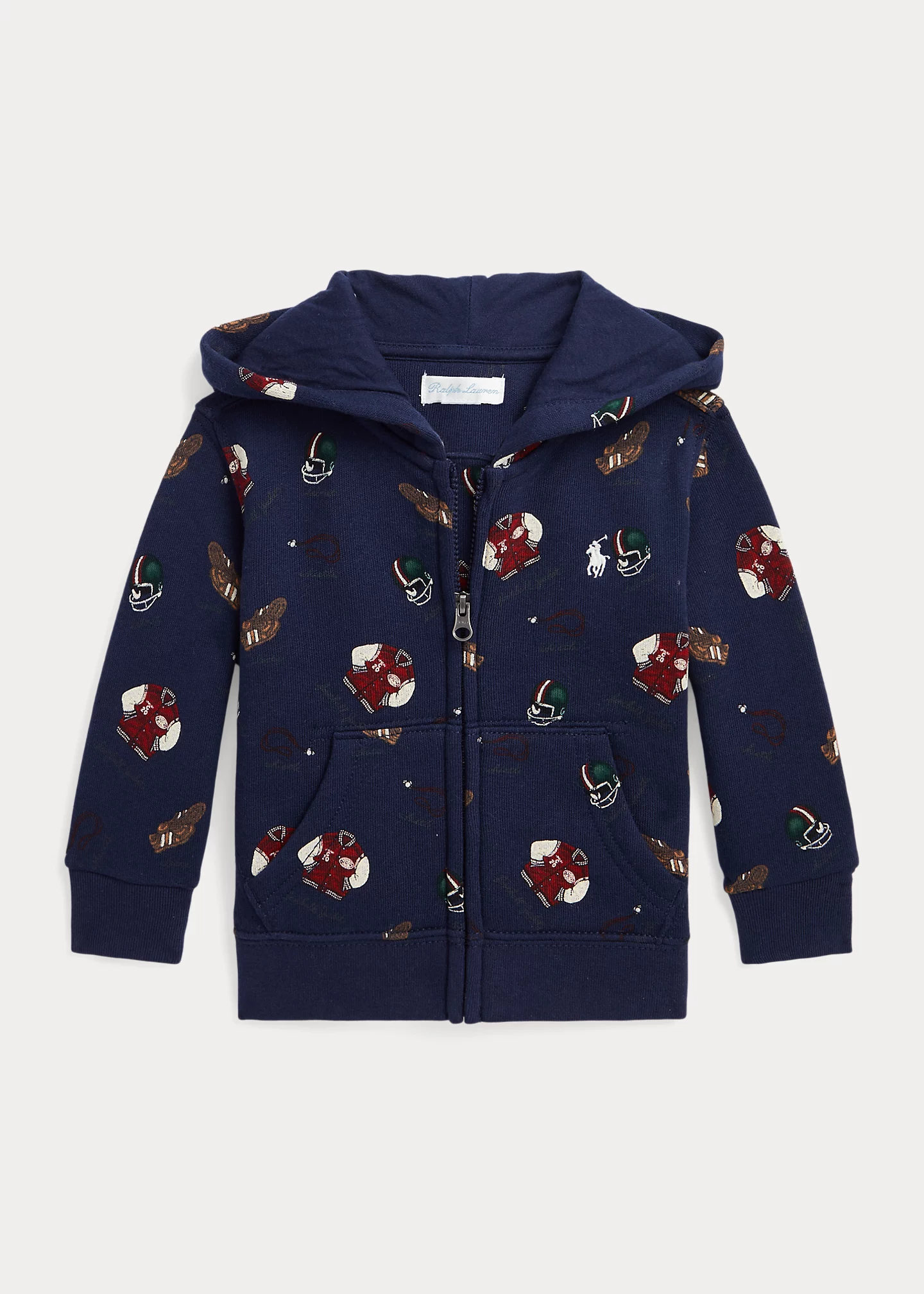 Varsity-Inspired-Print Fleece Hoodie