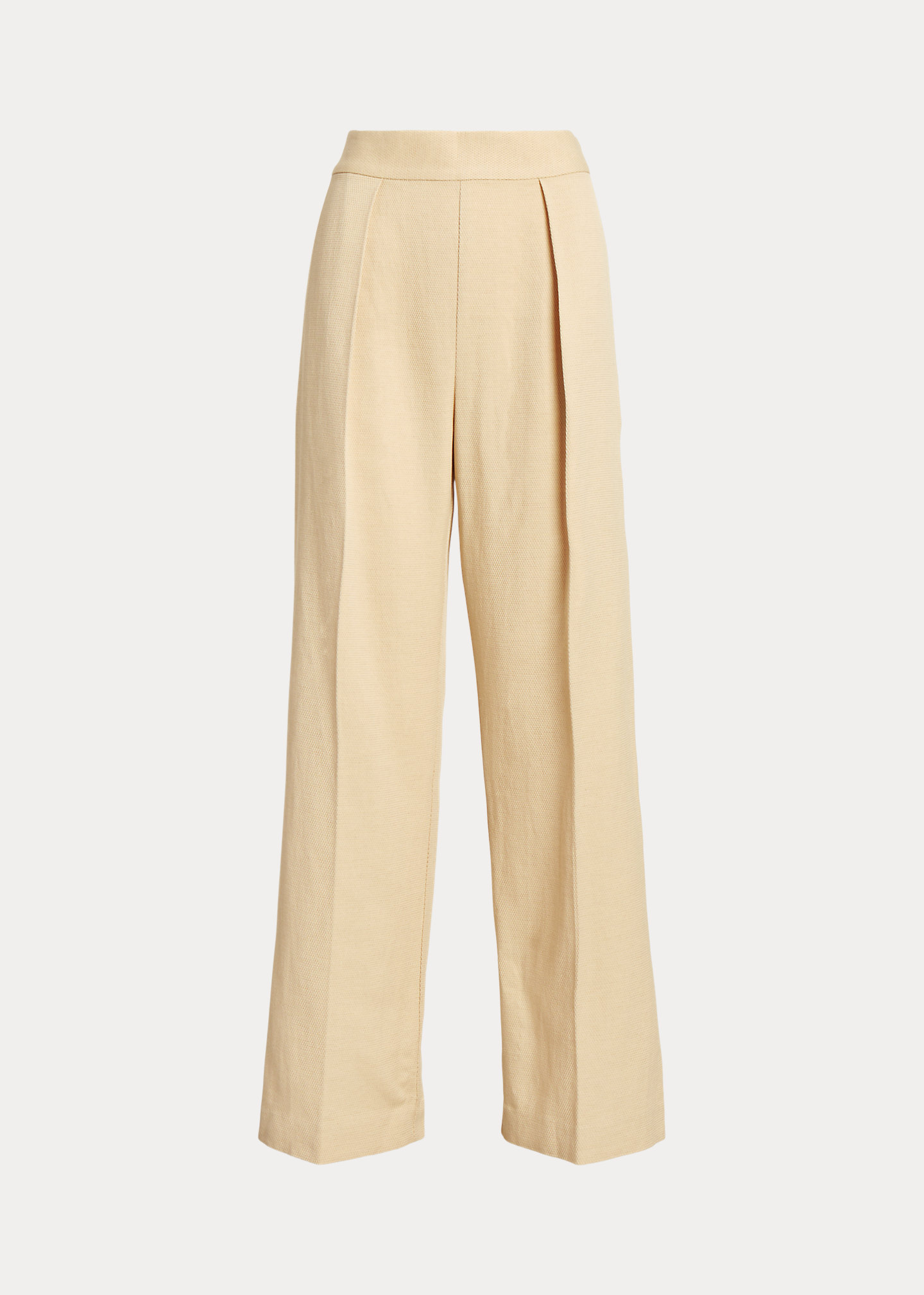 Pleated Ottoman Wide-Leg Pant