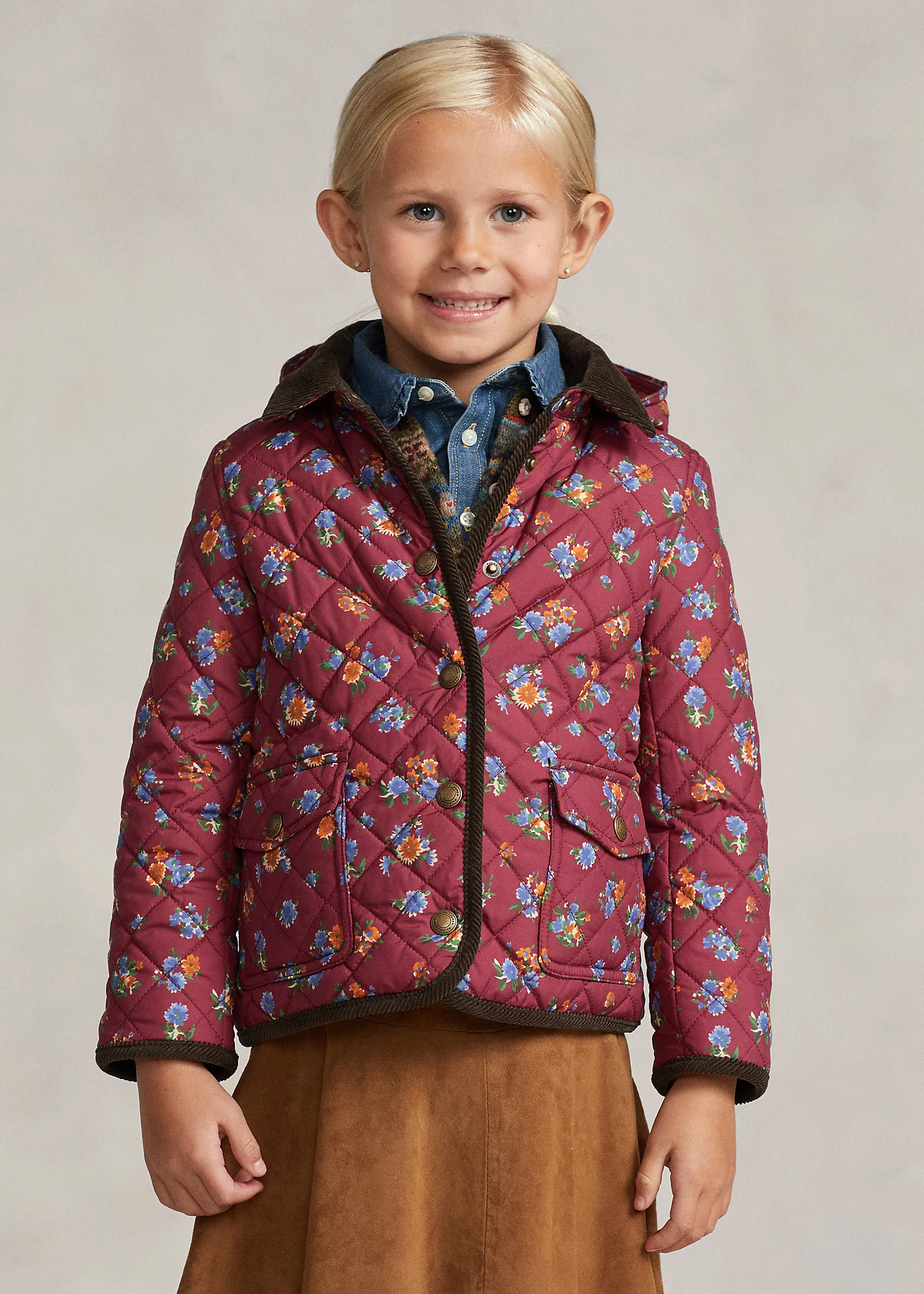Floral Water-Repellent Barn Jacket
