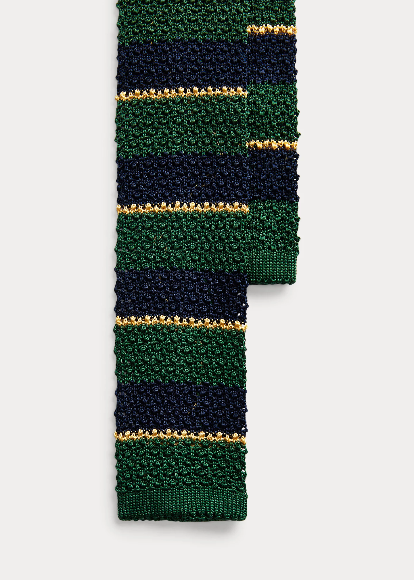 Striped Knit Silk Tie