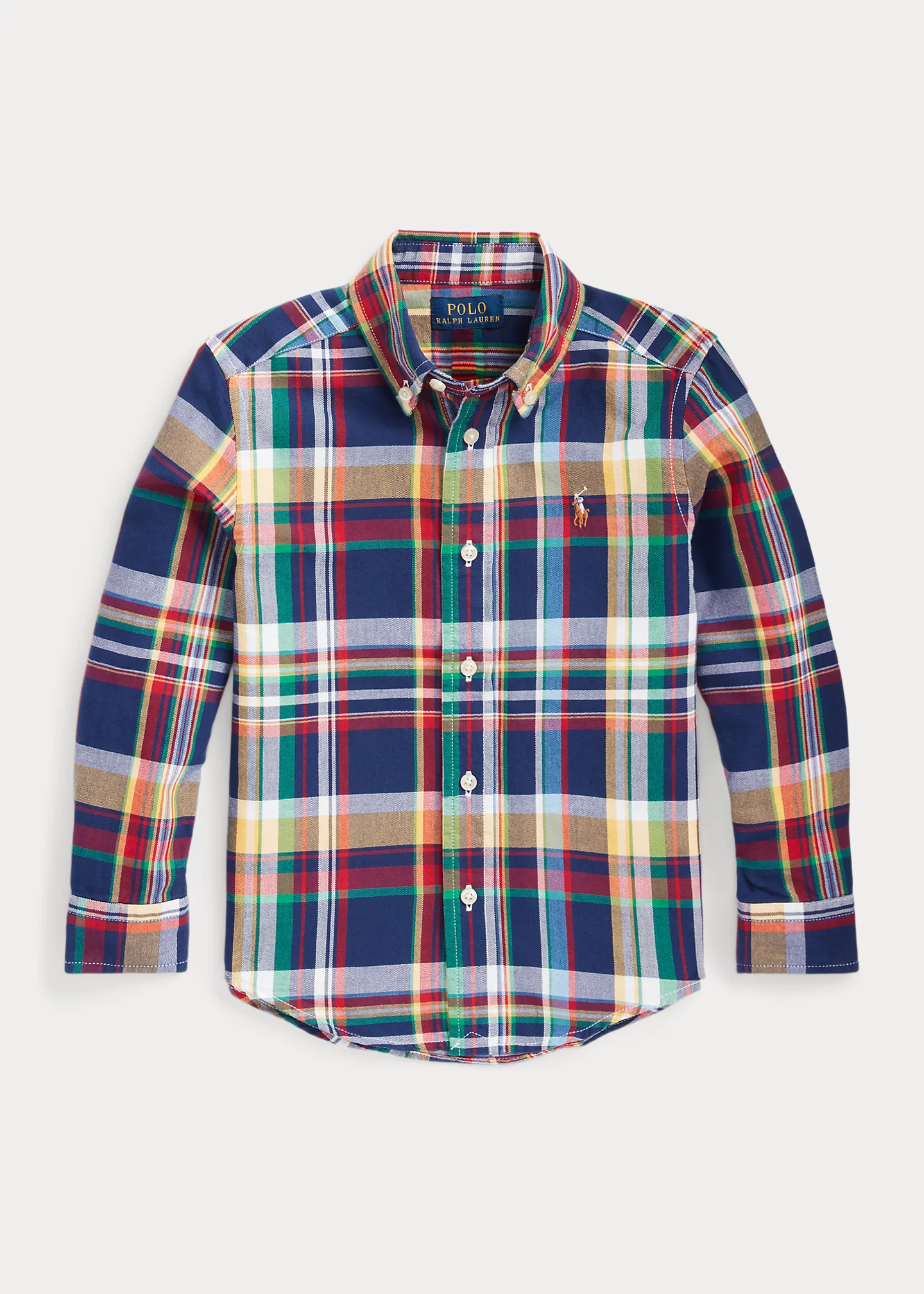 Plaid Cotton Oxford Shirt