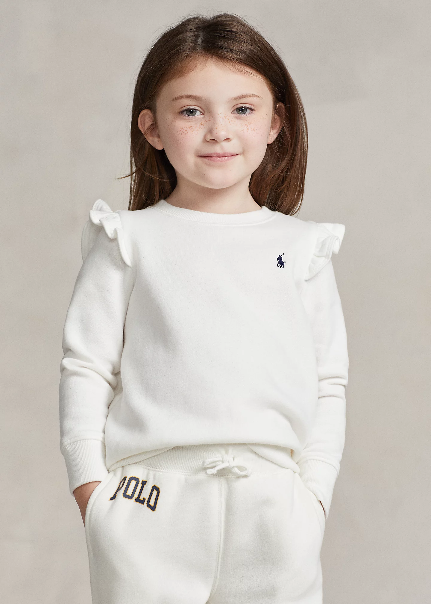 Ruffled Fleece Sweatshirt