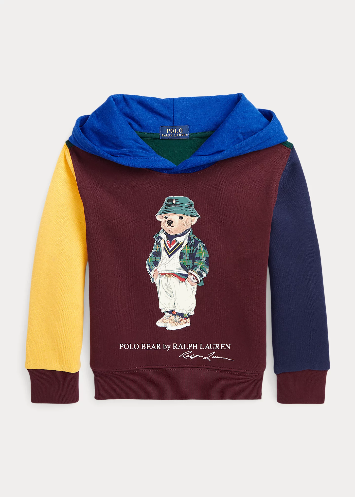 Polo Bear Color-Blocked Fleece Hoodie