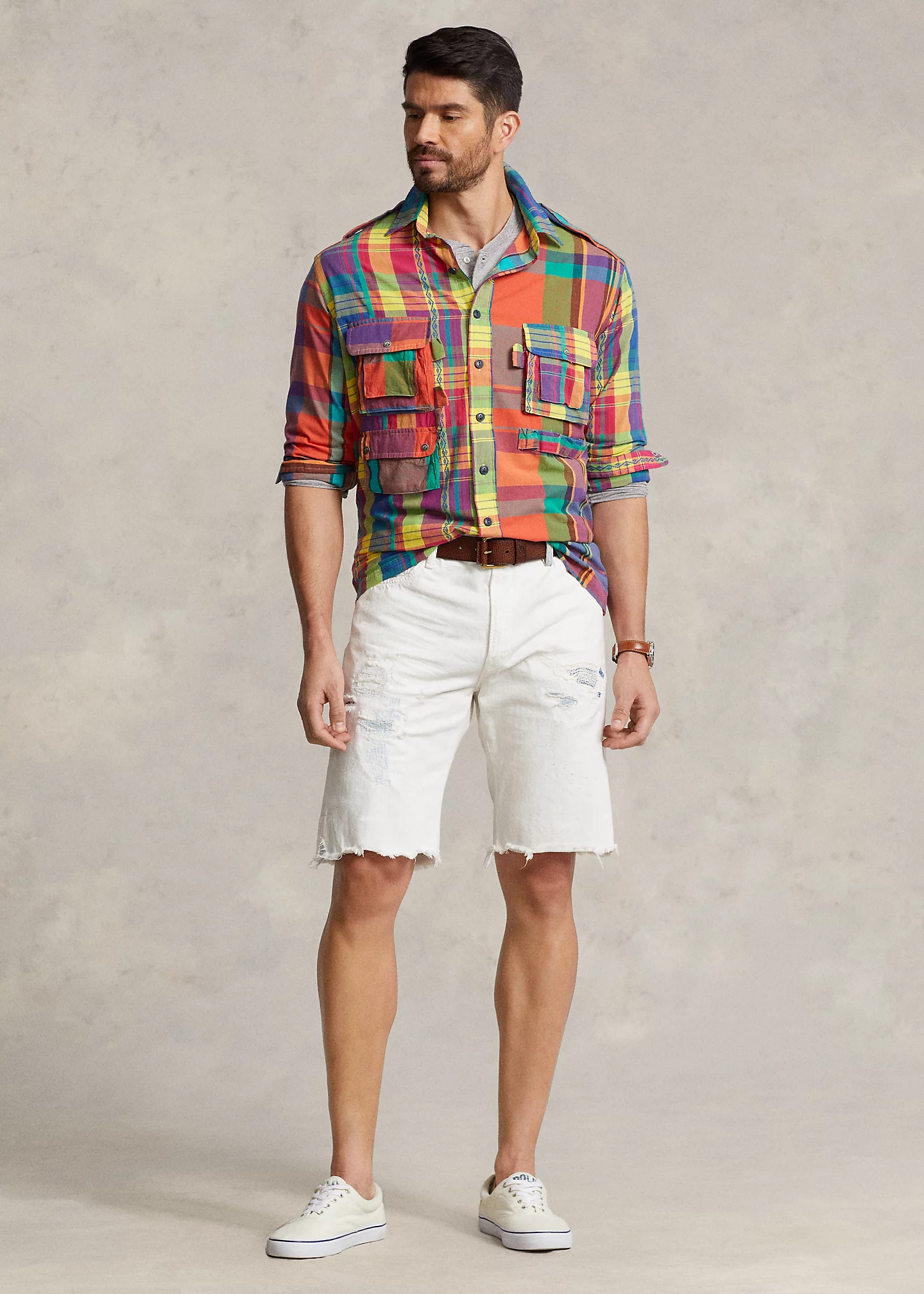 Hampton Distressed Cutoff Denim Short