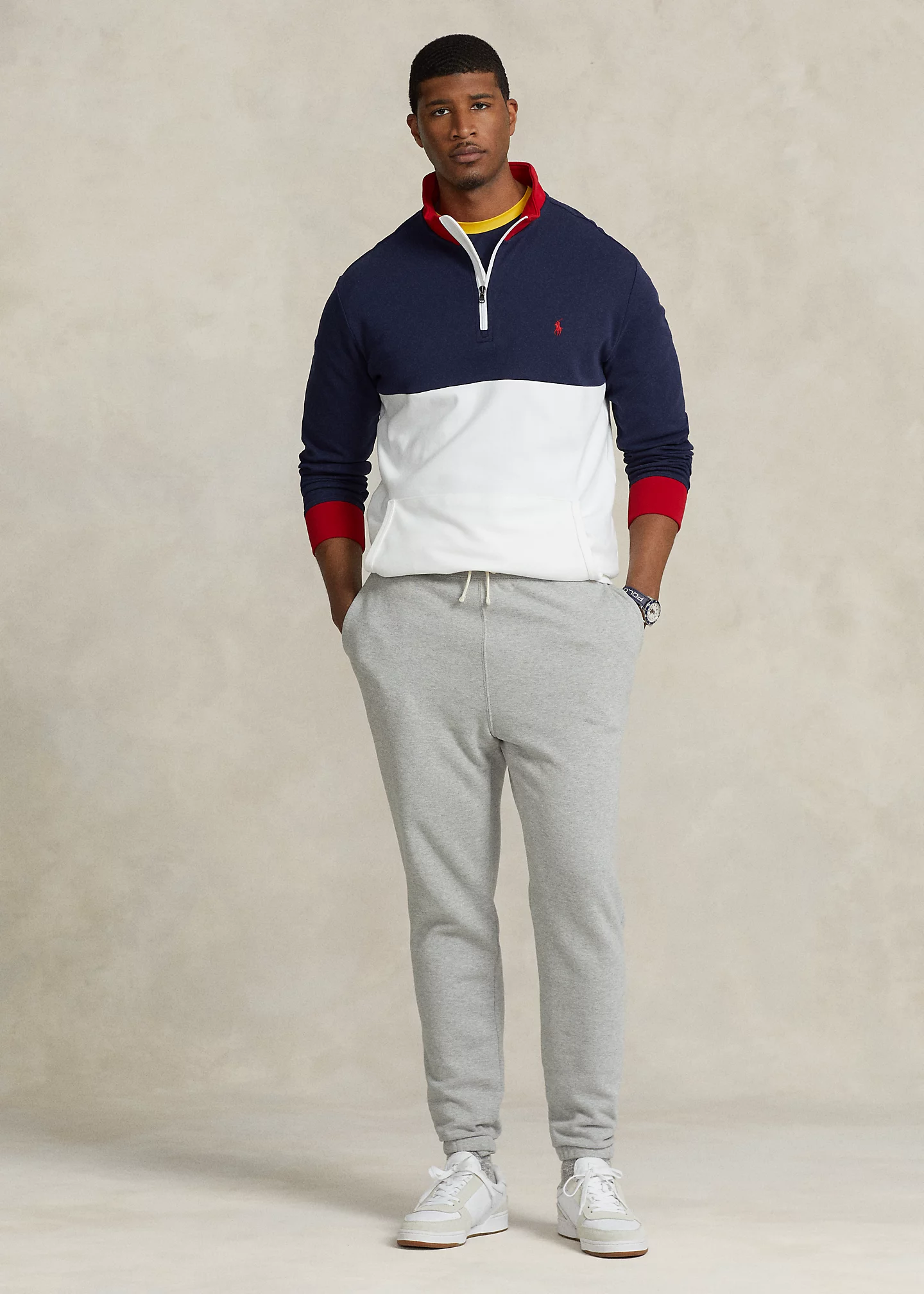 Logo Interlock Quarter-Zip Pullover