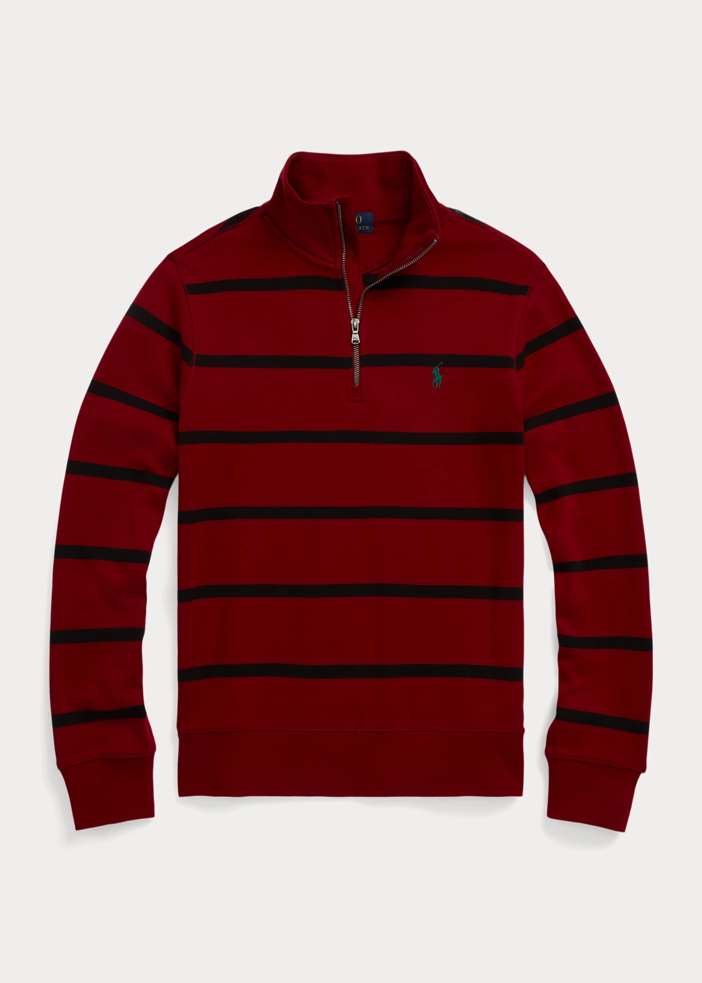 Striped Cotton Interlock Pullover