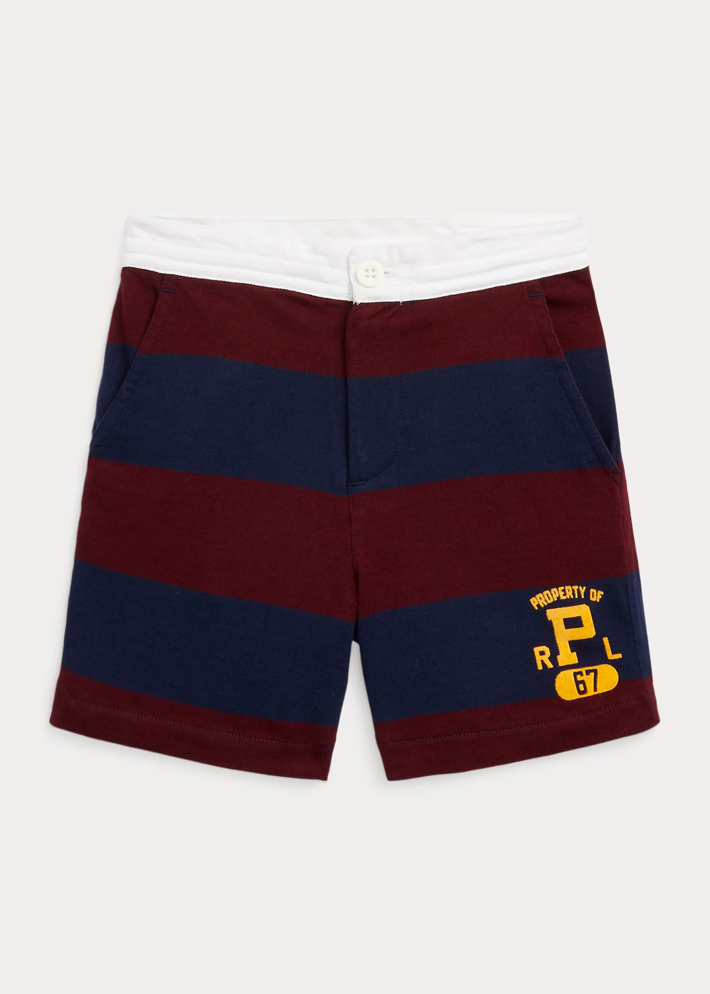 Logo Striped Jersey Short