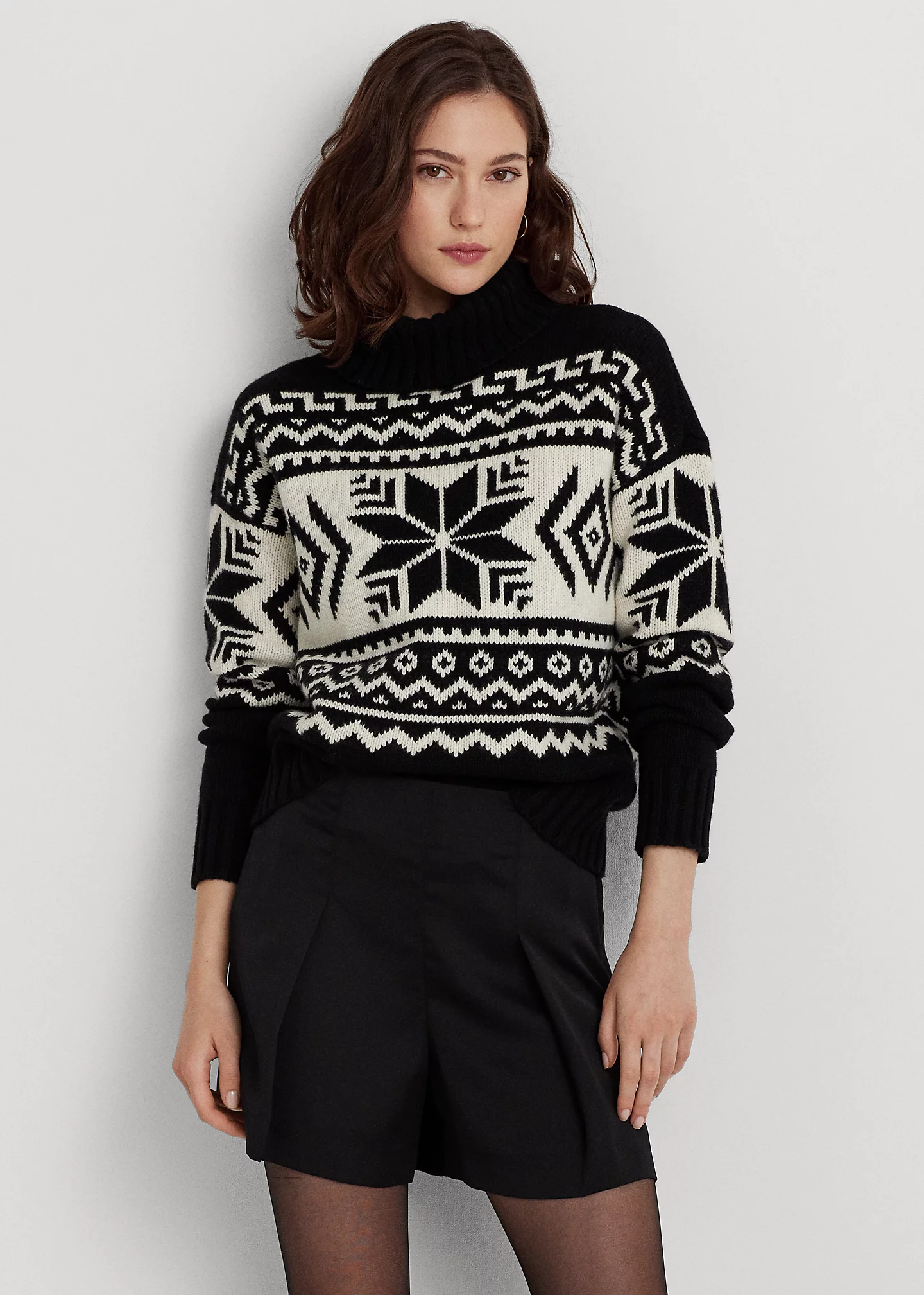 Fair Isle Wool-Blend Turtleneck Sweater