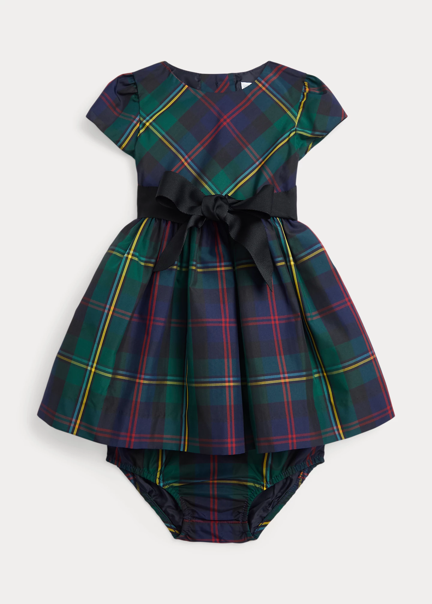Plaid Fit-and-Flare Dress & Bloomer