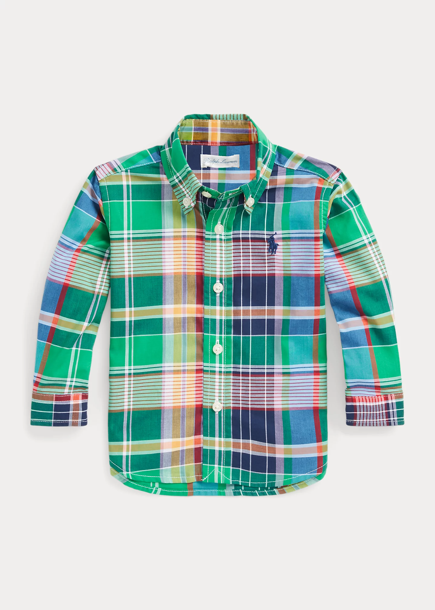 Plaid Cotton Poplin Shirt