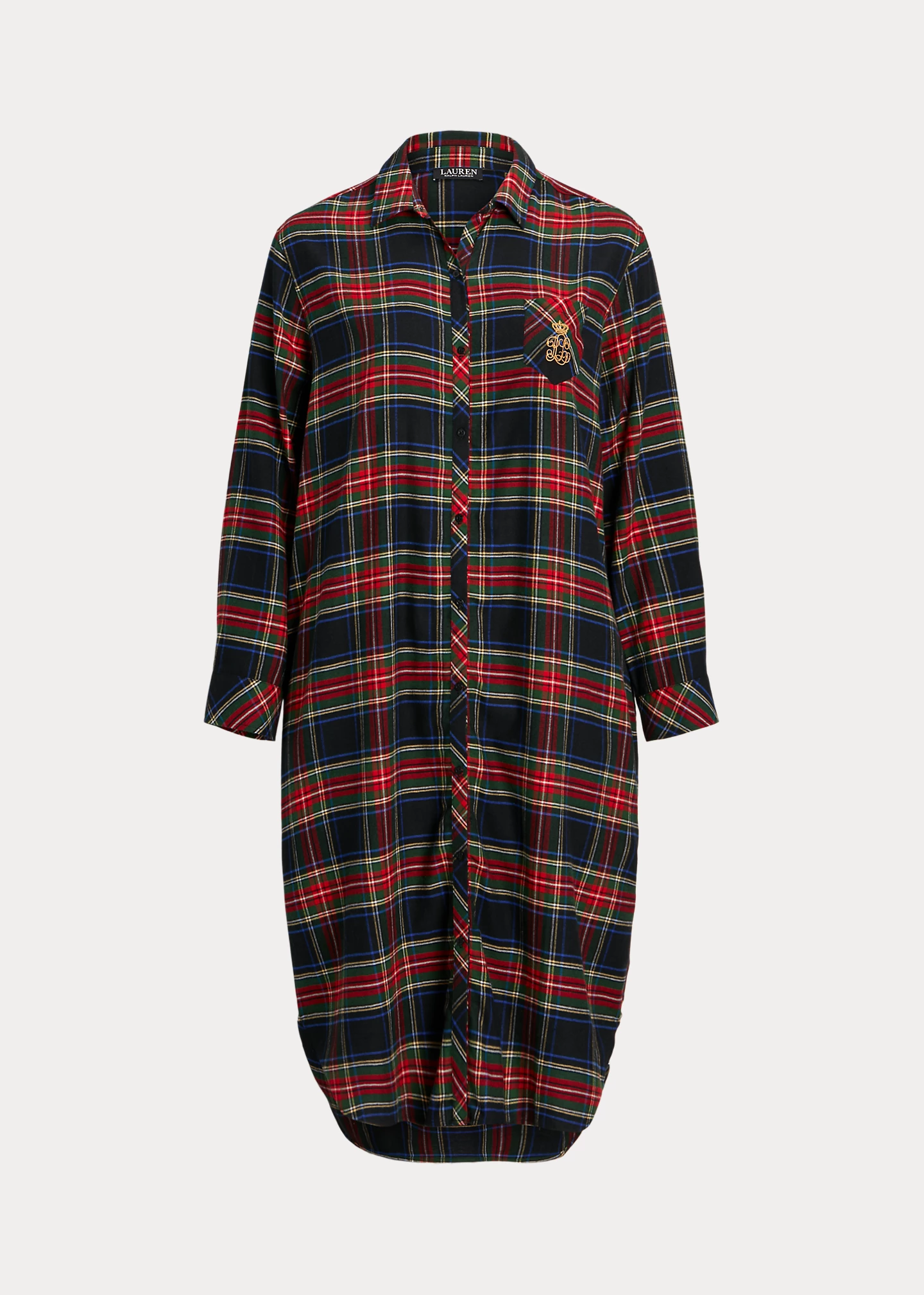 Plaid Brushed Twill Ballet Sleep Shirt