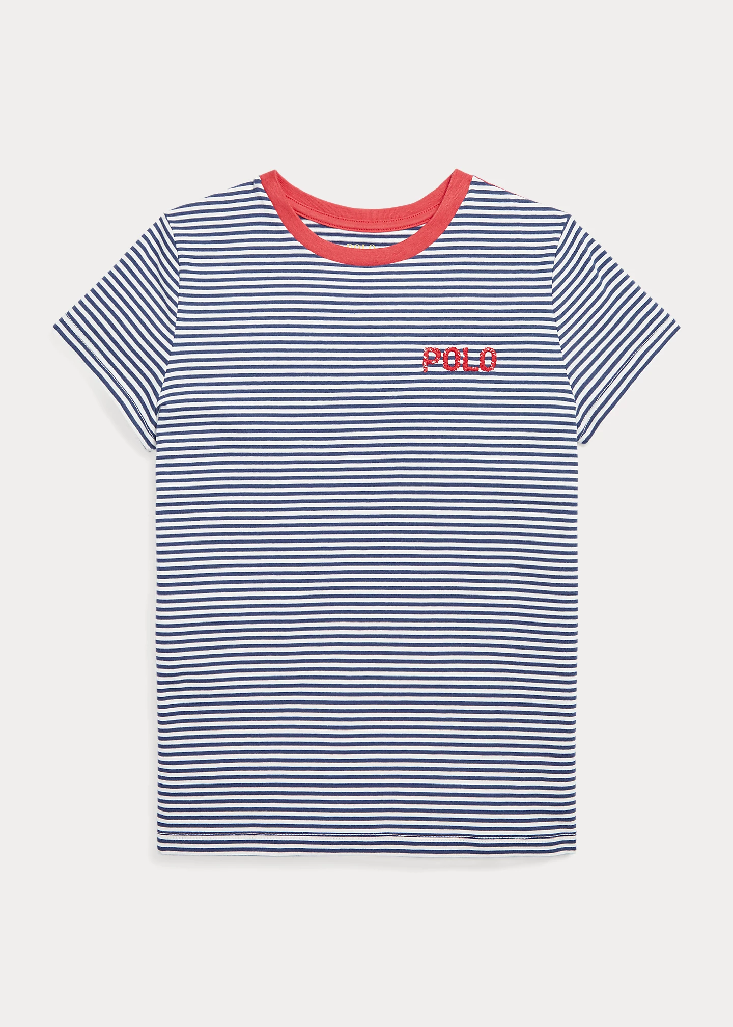 Striped Logo Cotton Jersey Tee