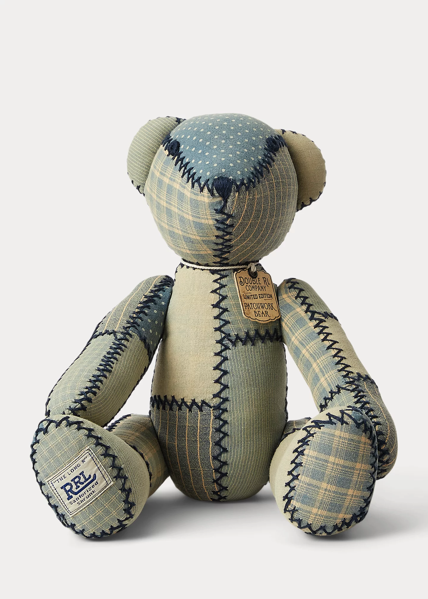 Limited-Edition Indigo Patchwork Bear