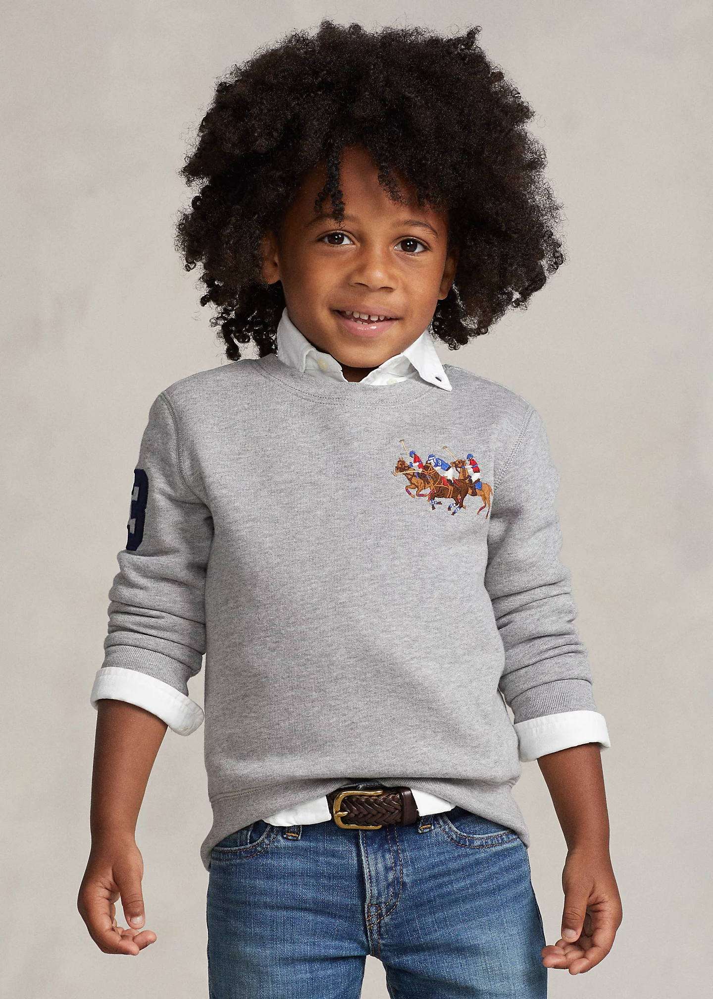 Triple-Pony Fleece Sweatshirt