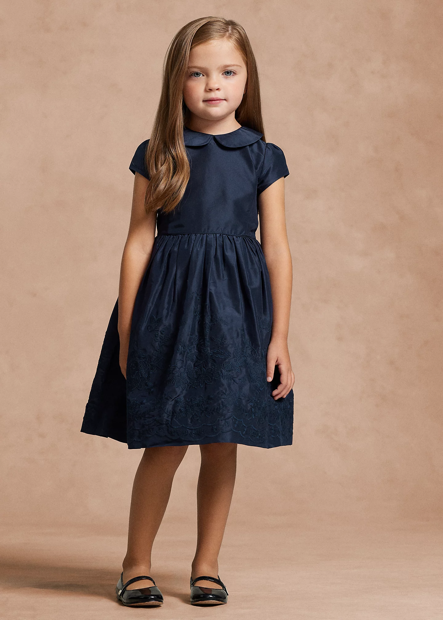 Embroidered Mulberry Silk Dress