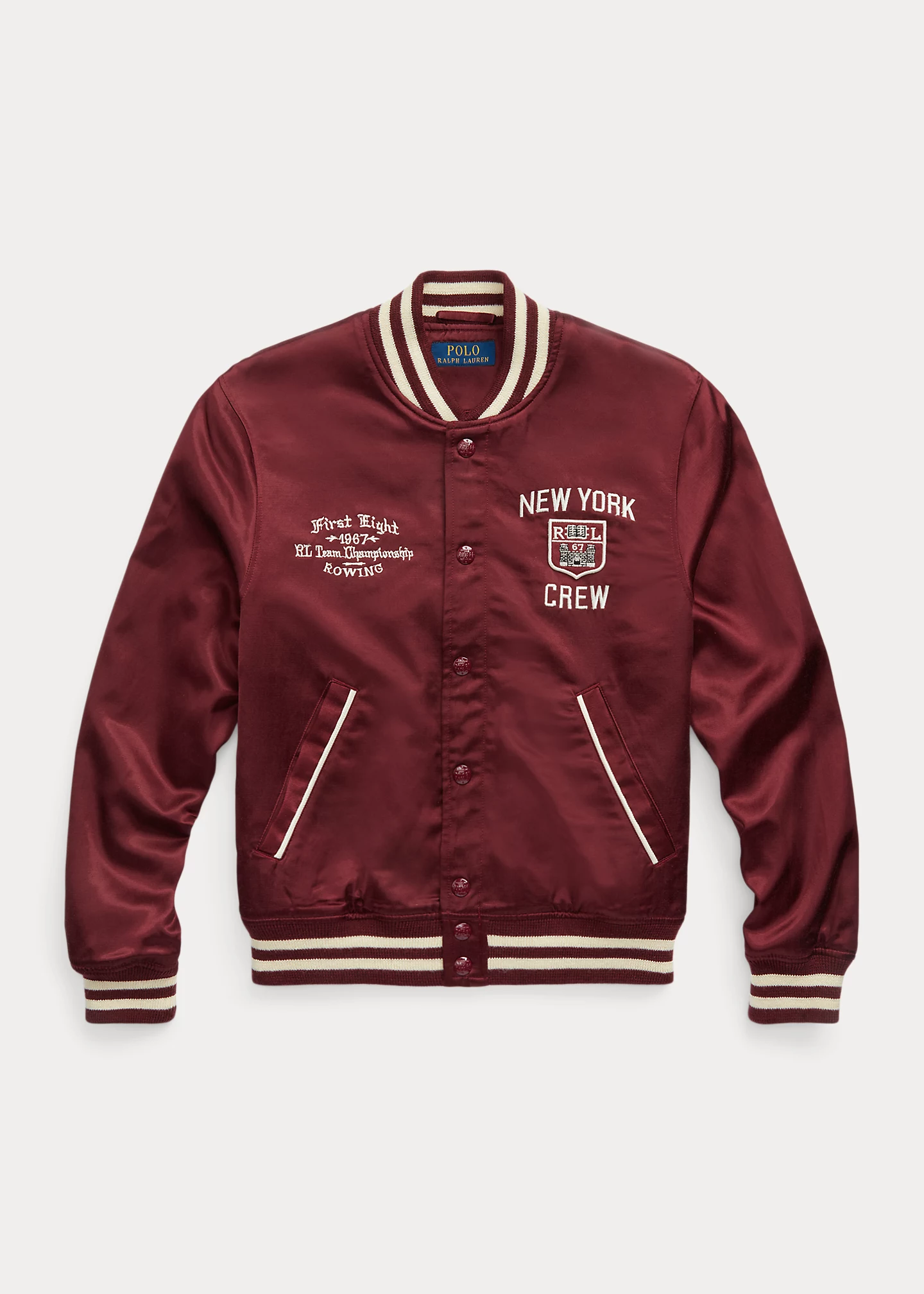 Varsity-Inspired Satin Jacket