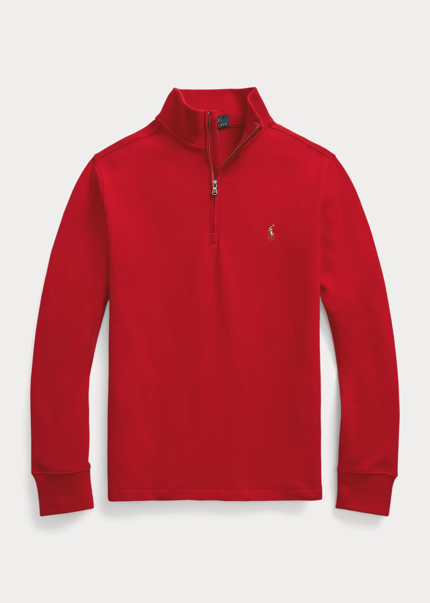 Cotton Interlock Quarter-Zip Pullover
