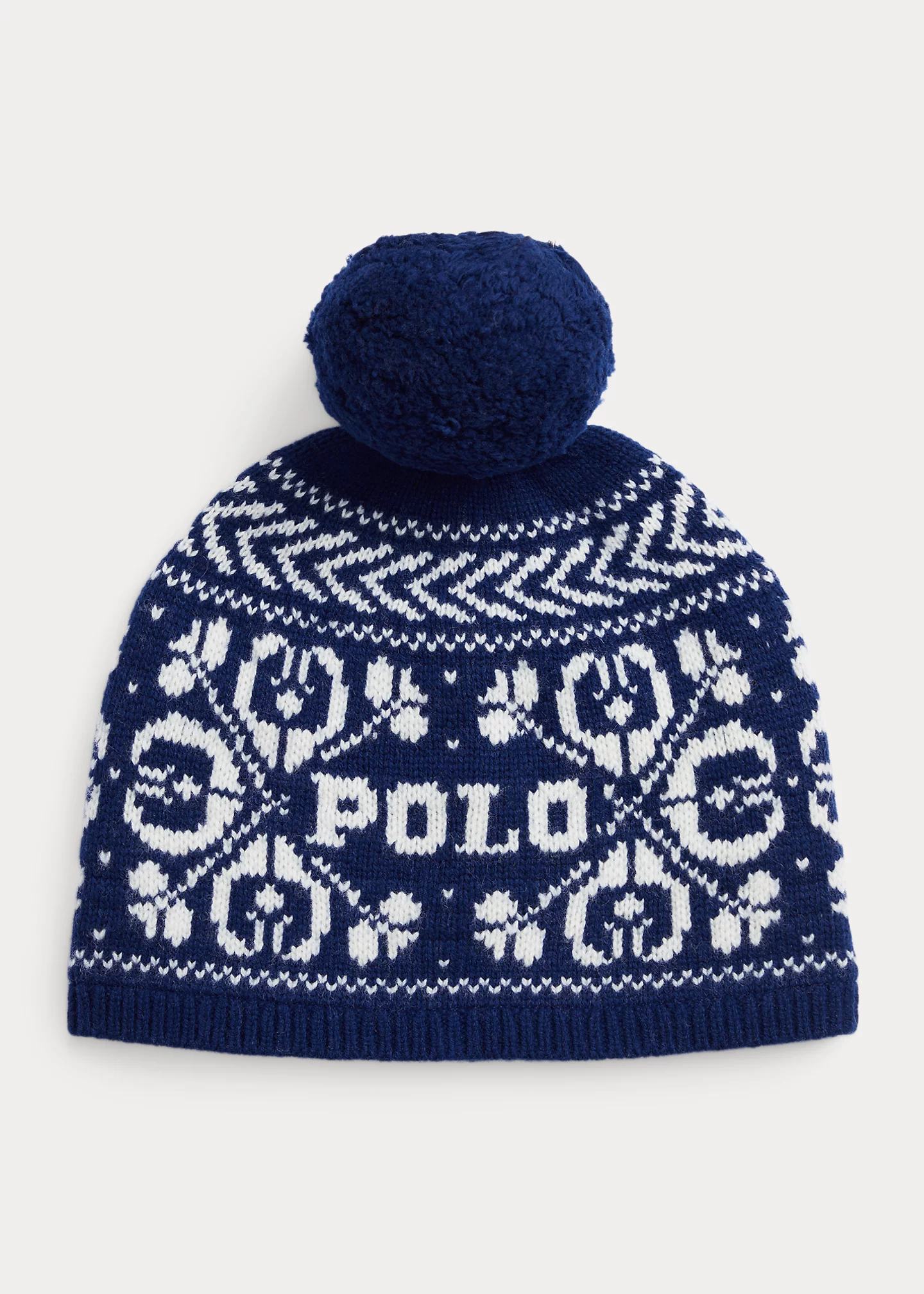 Fair Isle Wool-Blend Pom-Pom Hat