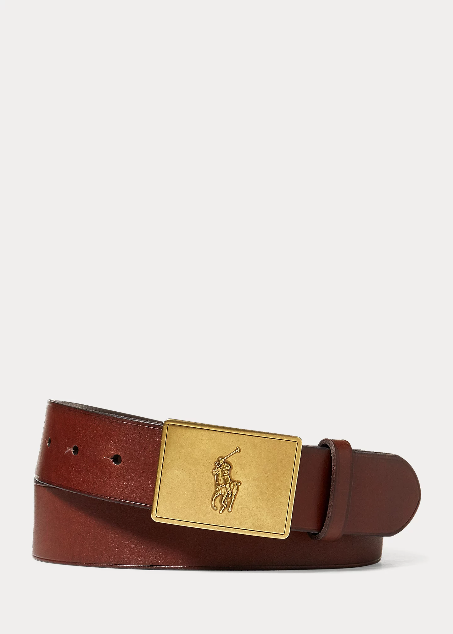 Pony Plaque Leather Belt