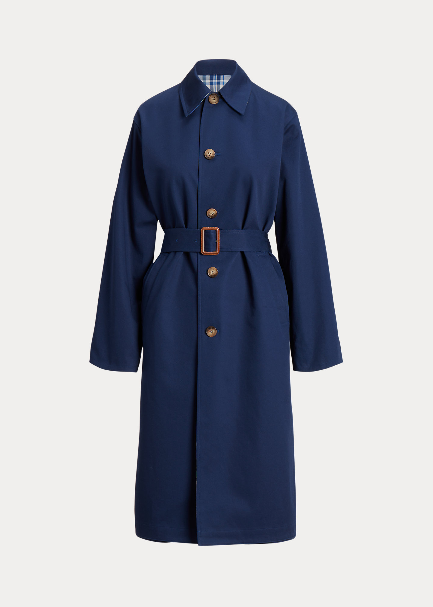 Reversible Cotton Long Car Coat