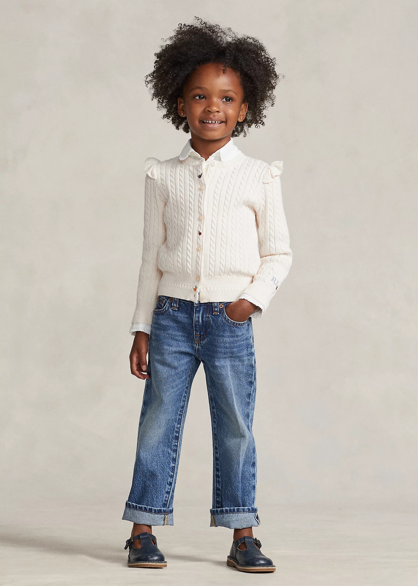 Mini-Cable Cotton Cardigan