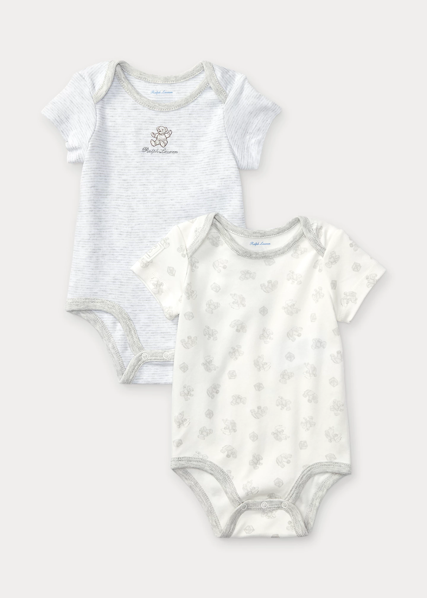 Bear-Print Cotton Bodysuit 2-Pack