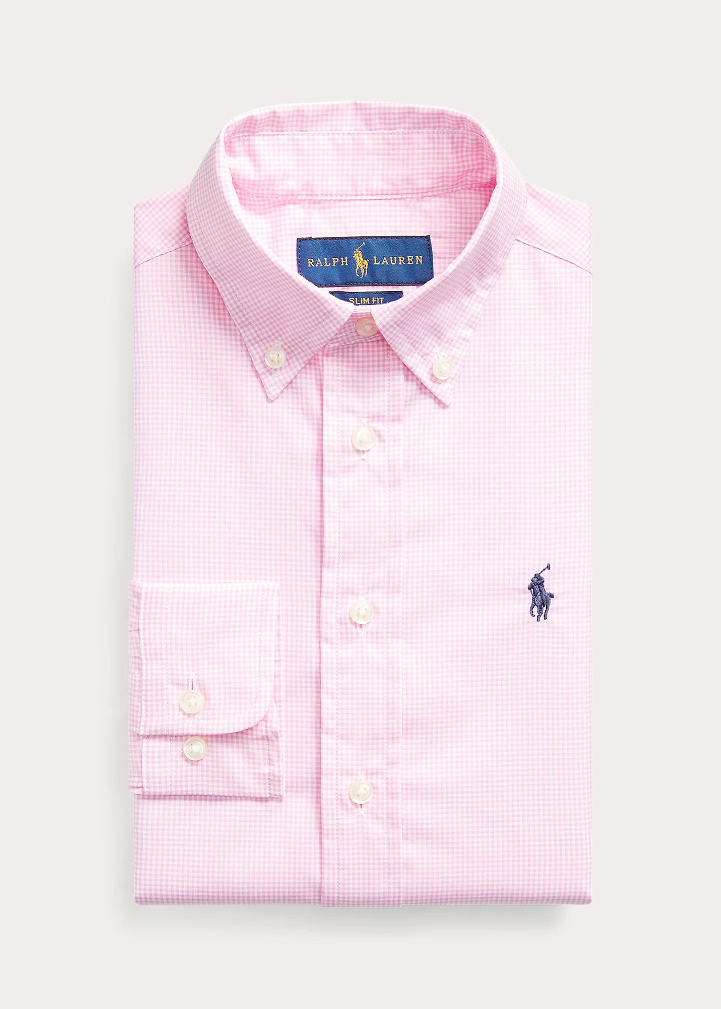 Slim Fit Gingham Cotton Dress Shirt