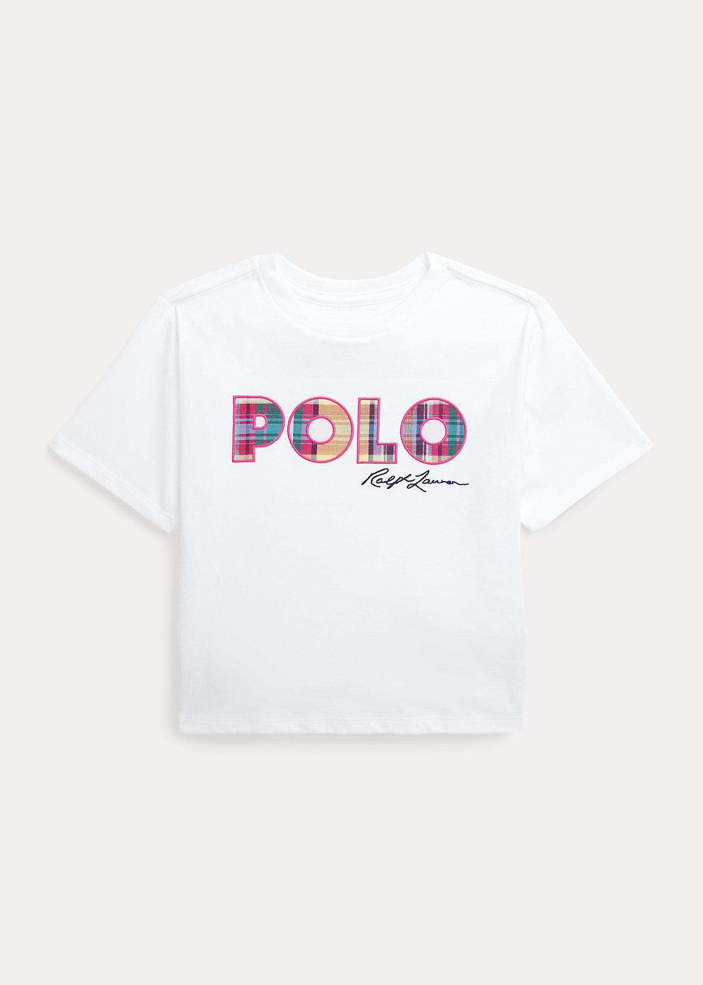 Madras-Logo Cotton Jersey Boxy Tee