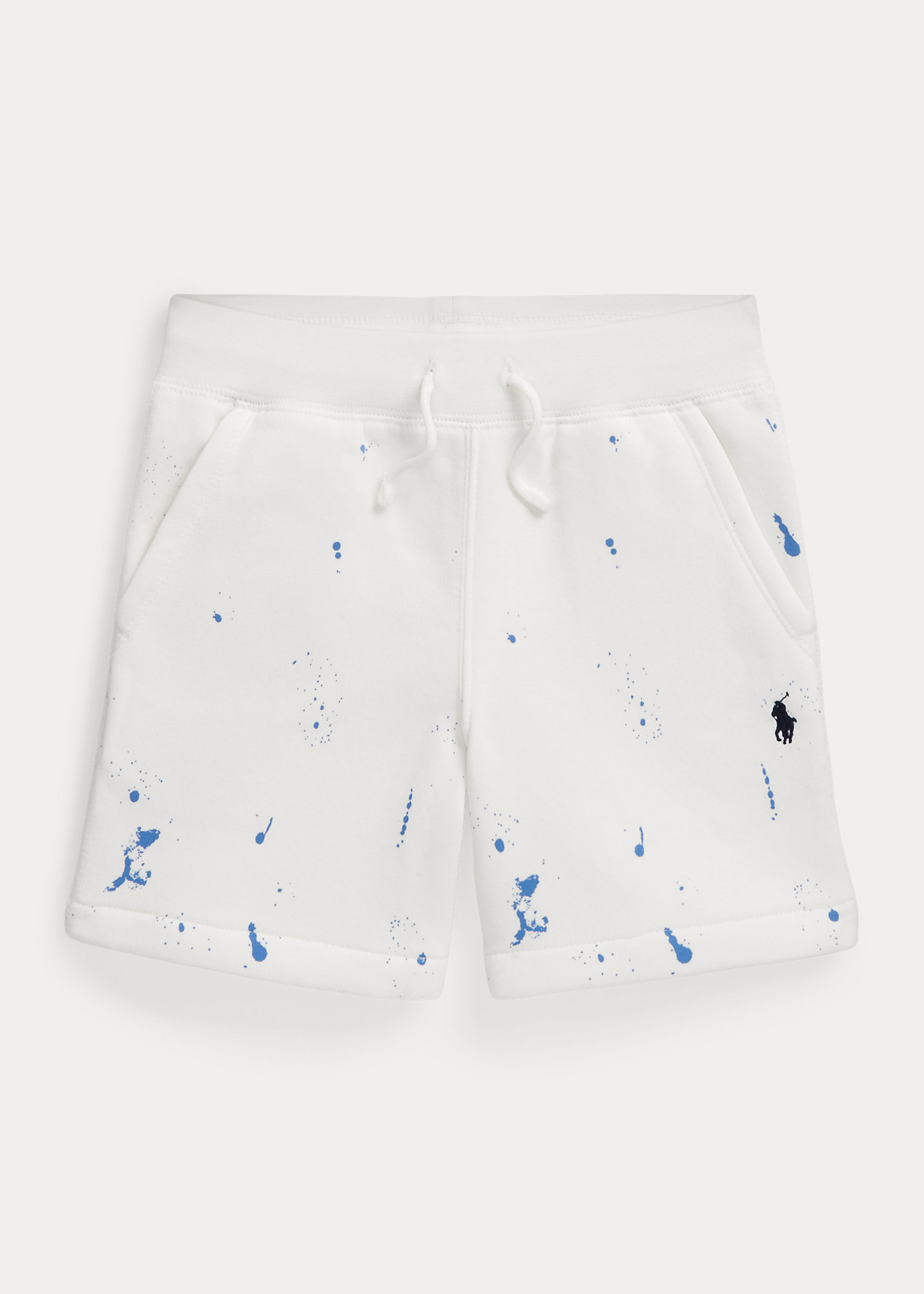 Paint-Splatter-Print Fleece Short