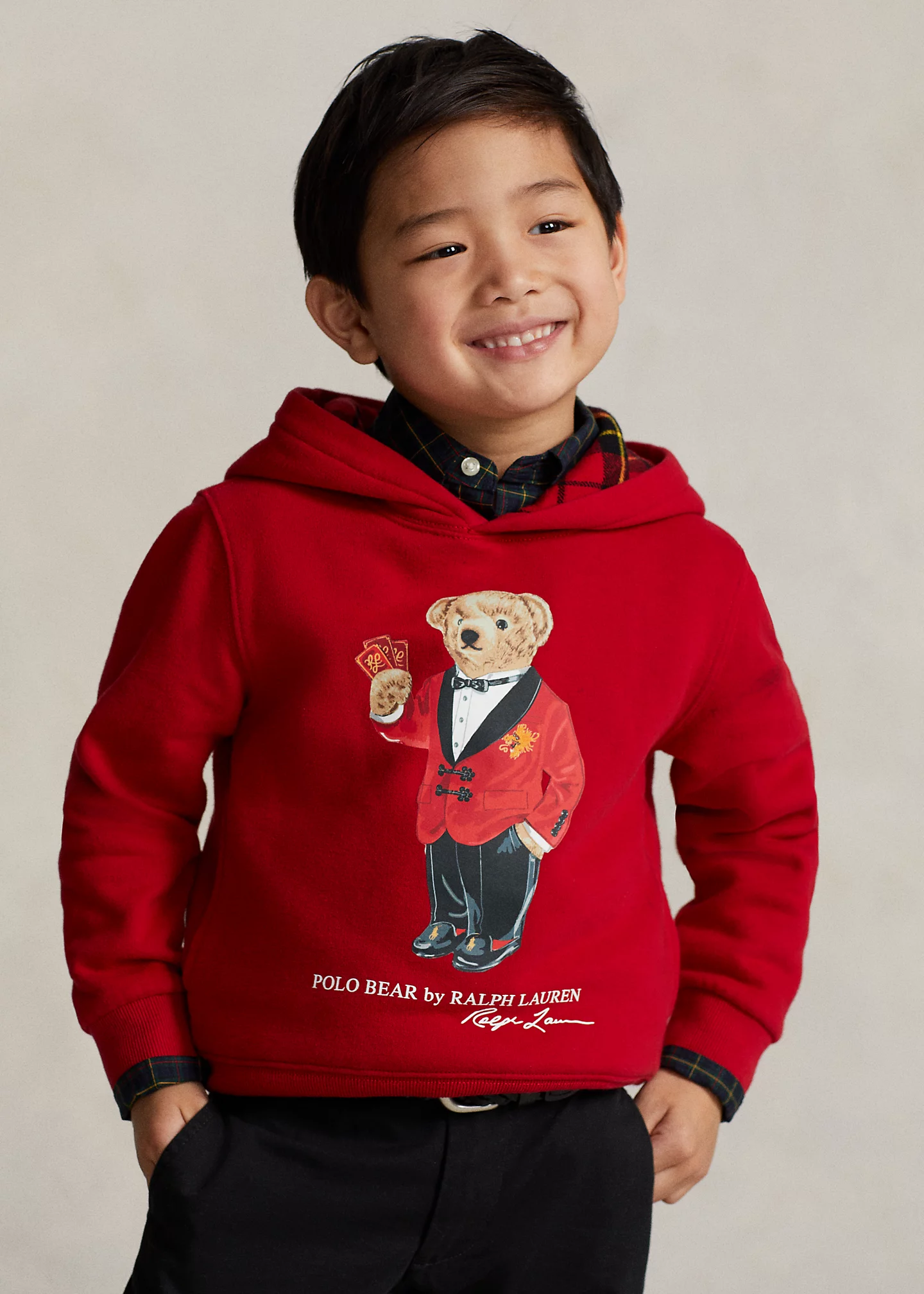 Lunar New Year Polo Bear Fleece Hoodie
