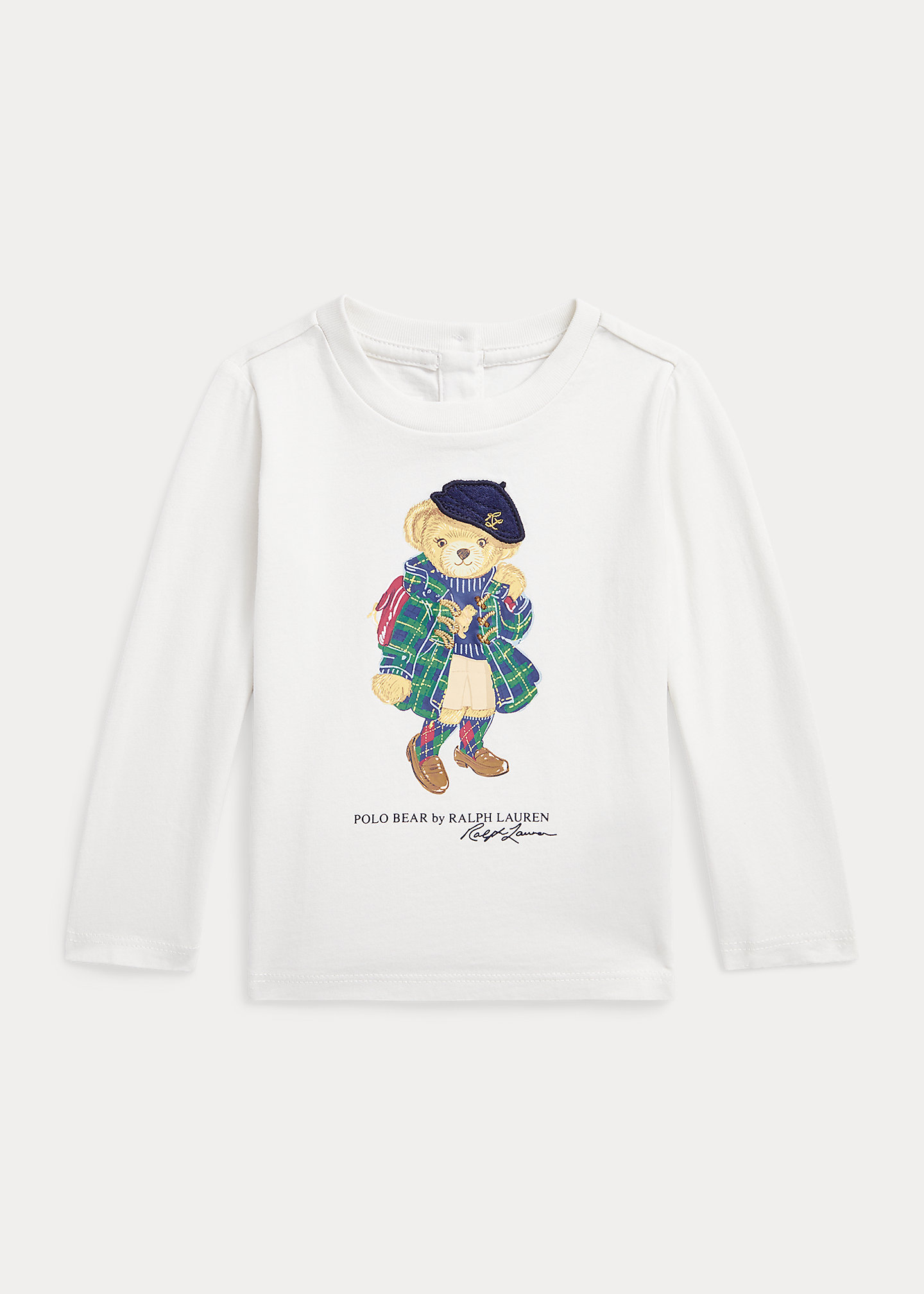 Polo Bear Cotton Jersey Long-Sleeve Tee