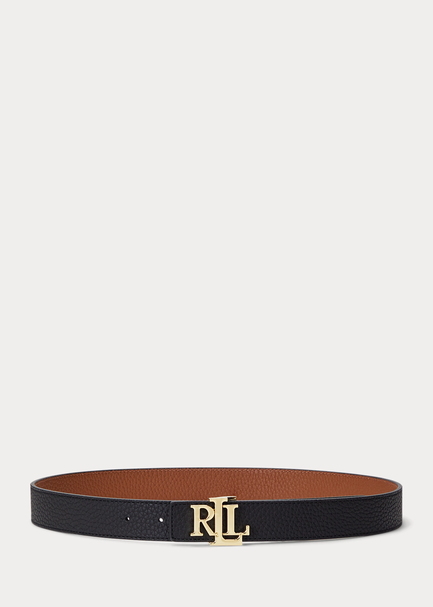 Logo Reversible Pebbled Leather Belt