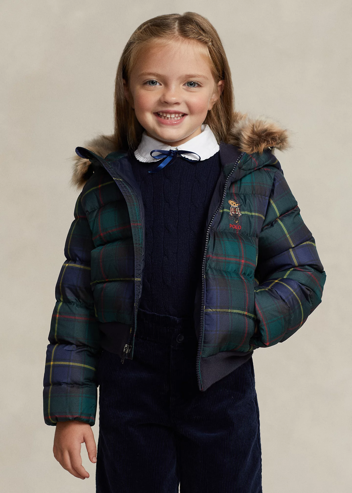 Water-Resistant Polo Bear Down Jacket