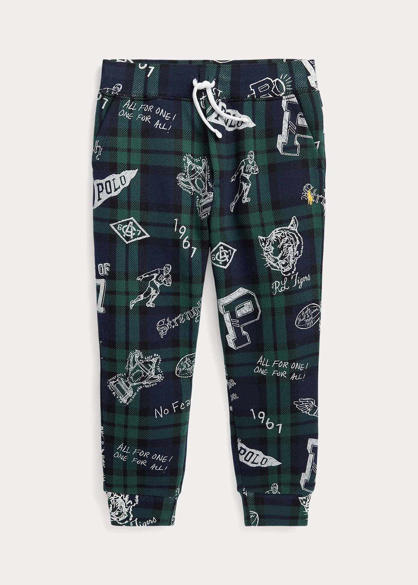 Plaid Fleece Graphic Jogger Pant
