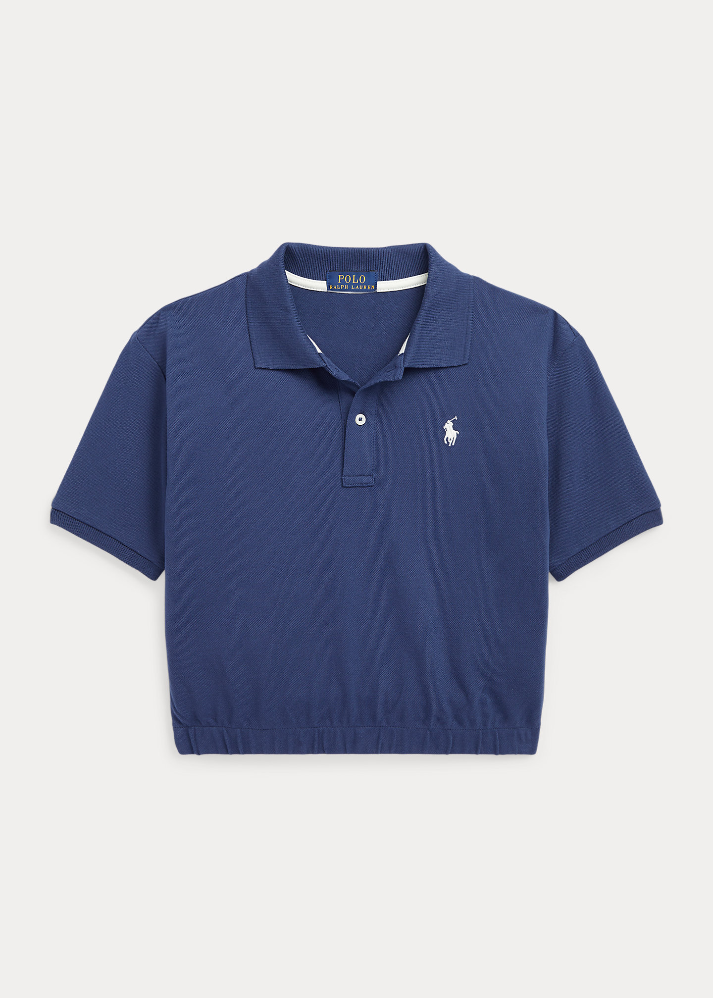Stretch Mesh Boxy Polo Shirt
