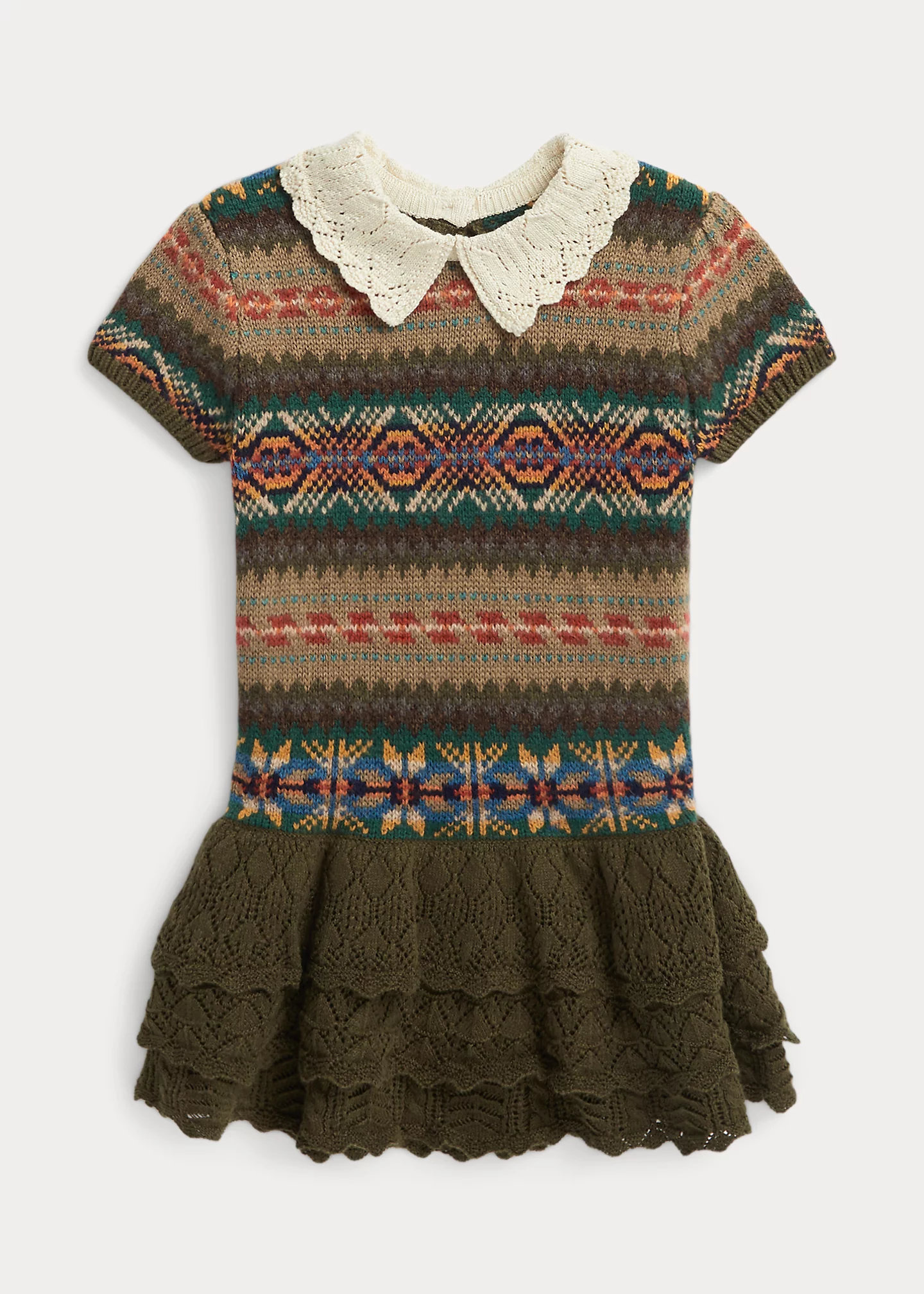 Fair Isle Cotton-Wool Sweater Dress