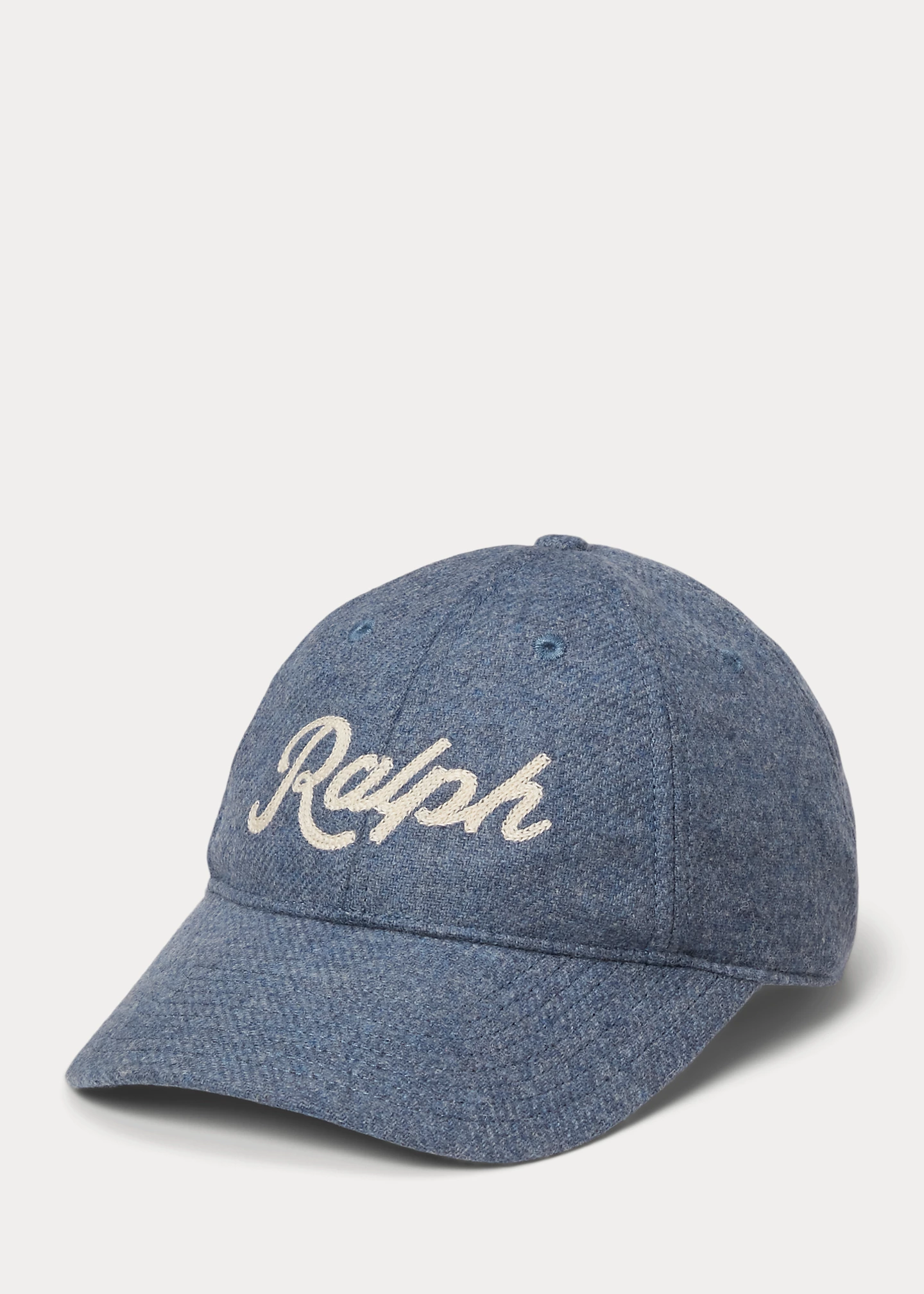 Embroidered Wool Twill Ball Cap