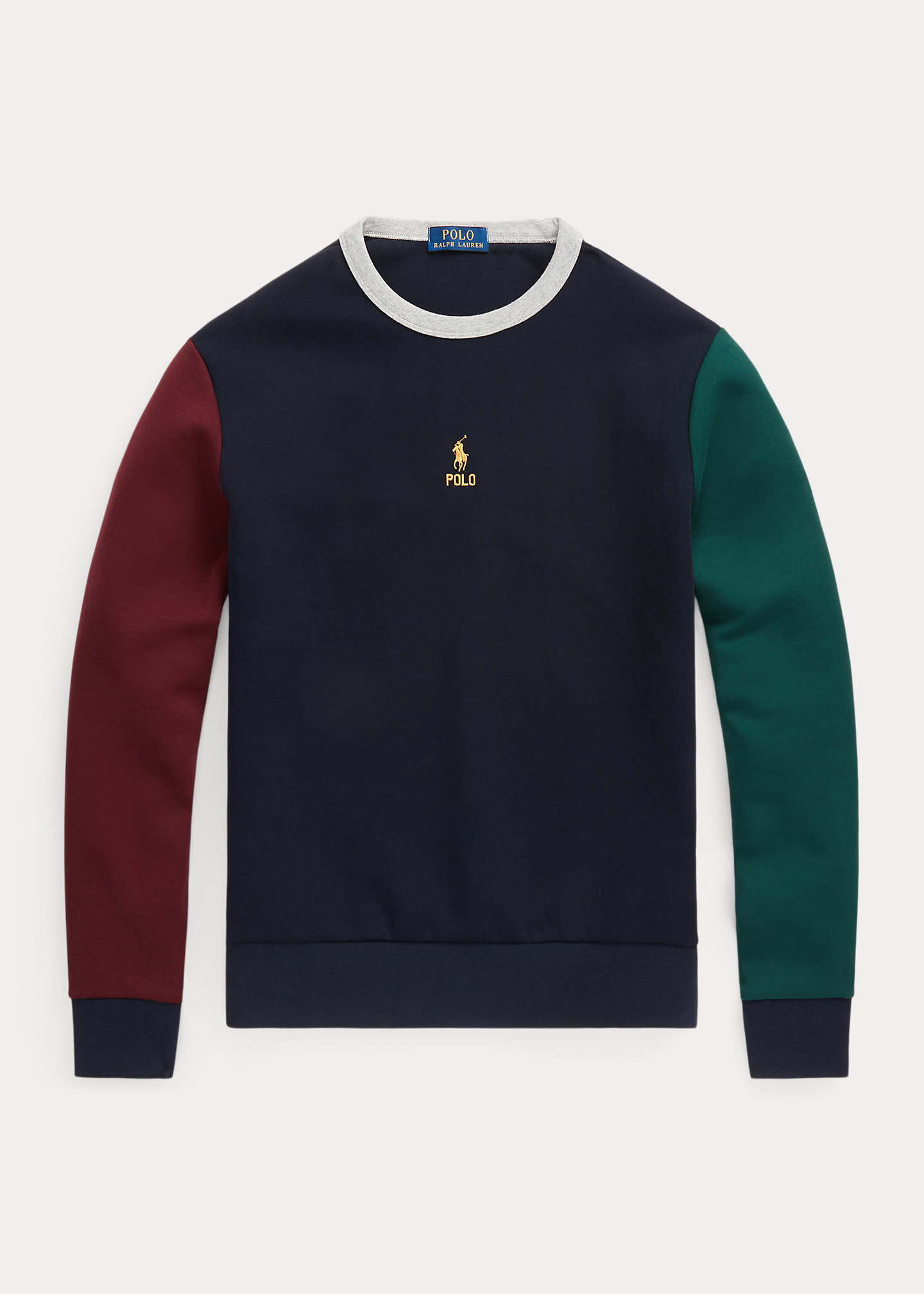 Color-Blocked Double-Knit Sweatshirt