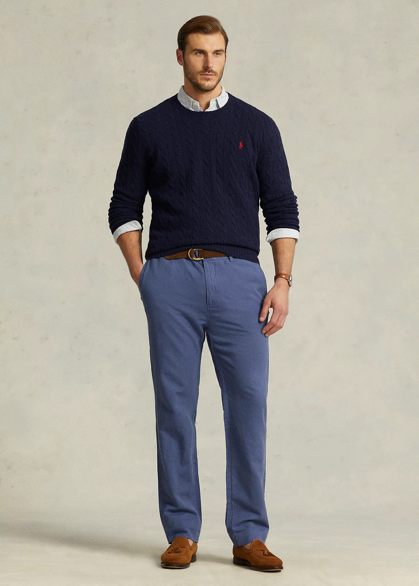 Classic Fit Linen-Cotton Pant