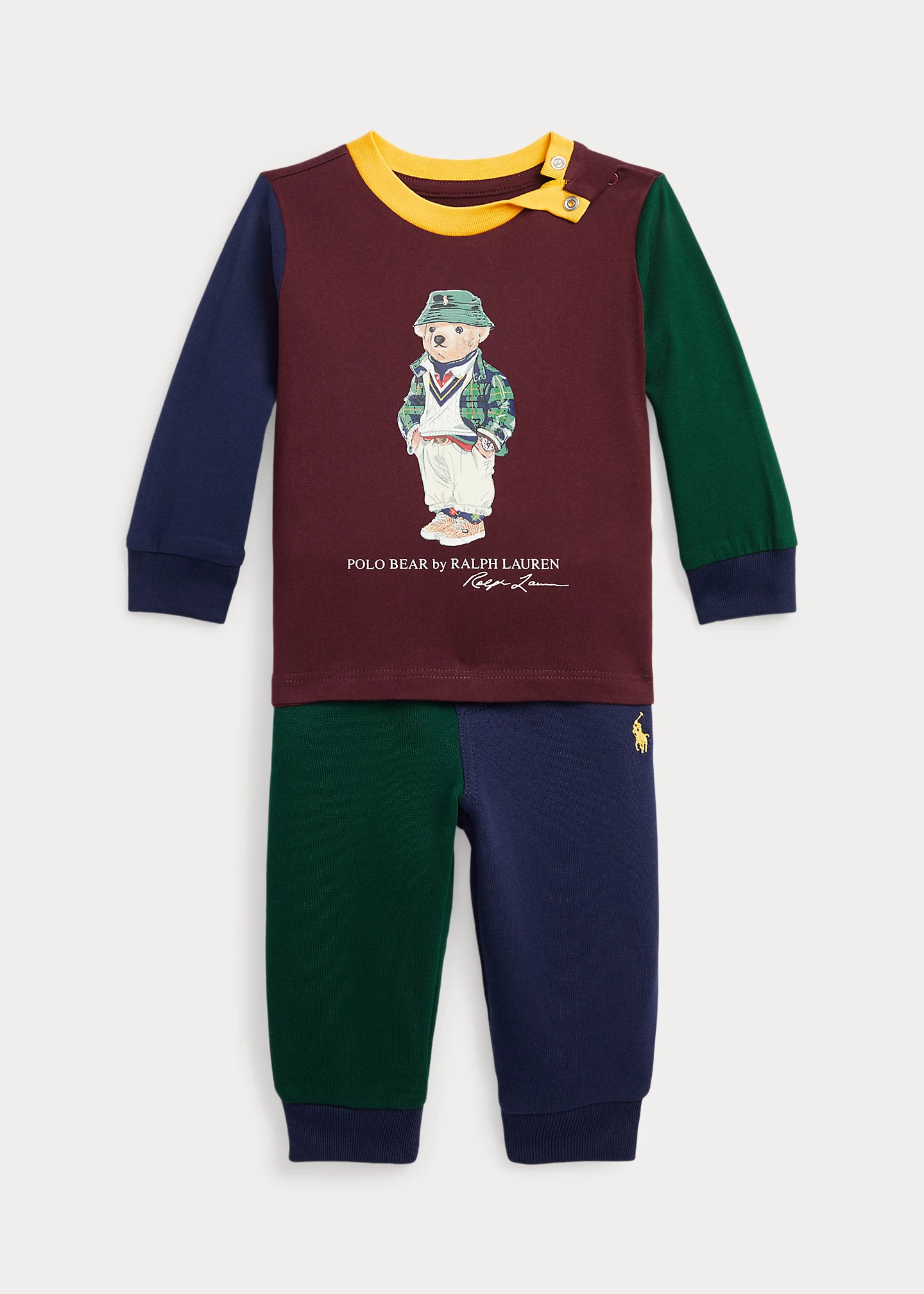 Polo Bear Jersey Tee & Fleece Pant Set