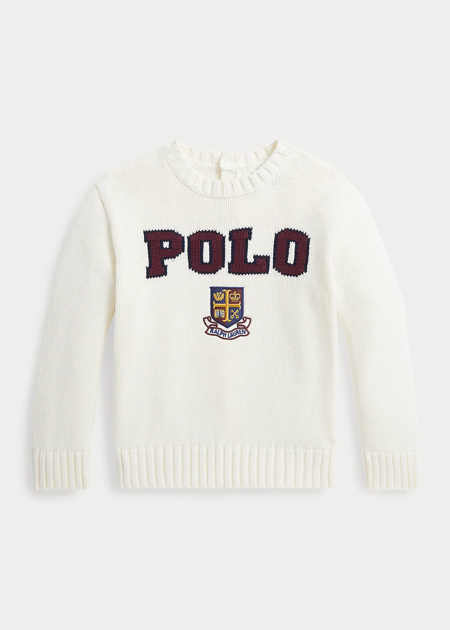 Logo Crest Cotton Sweater